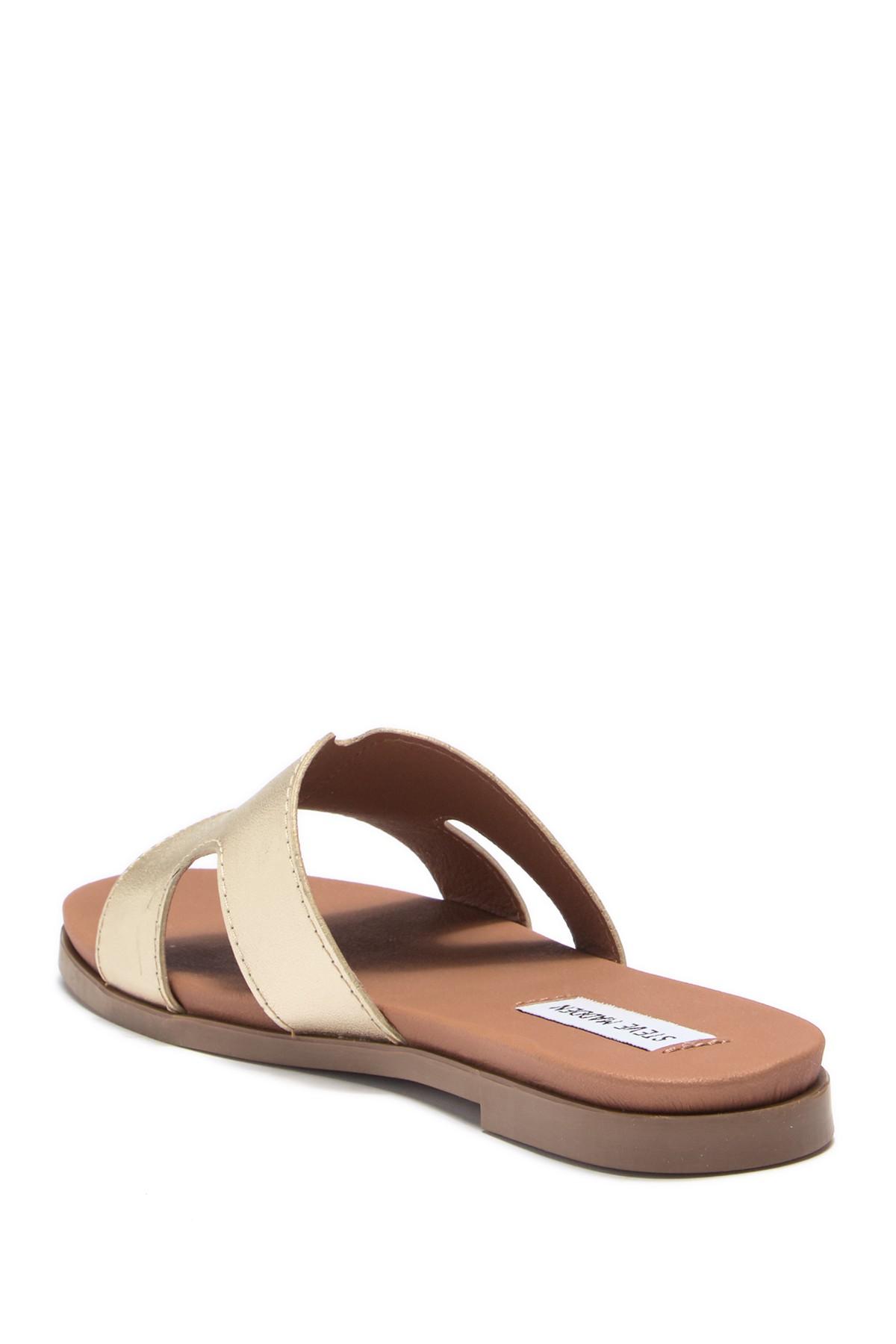 steve madden hoku leather slide sandal