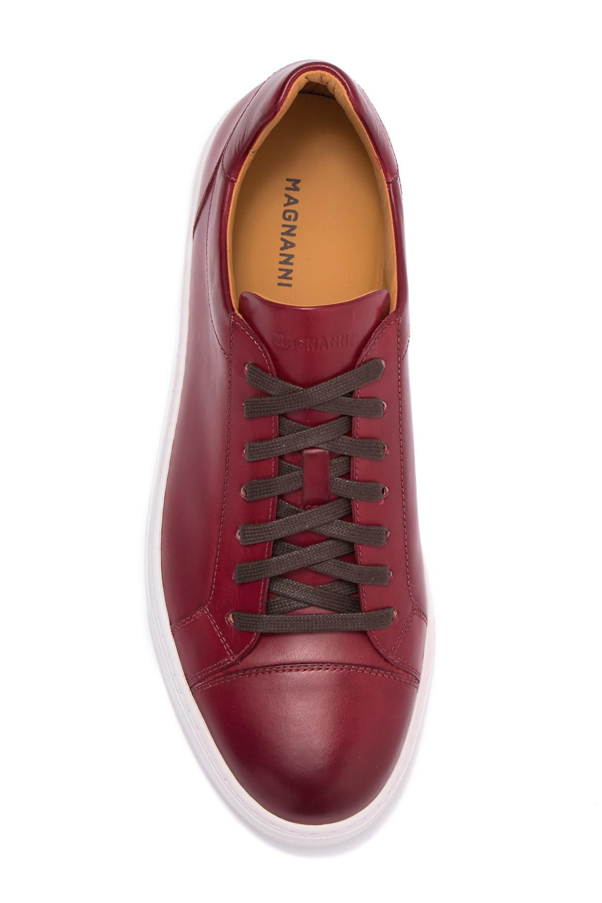 magnanni red sneakers