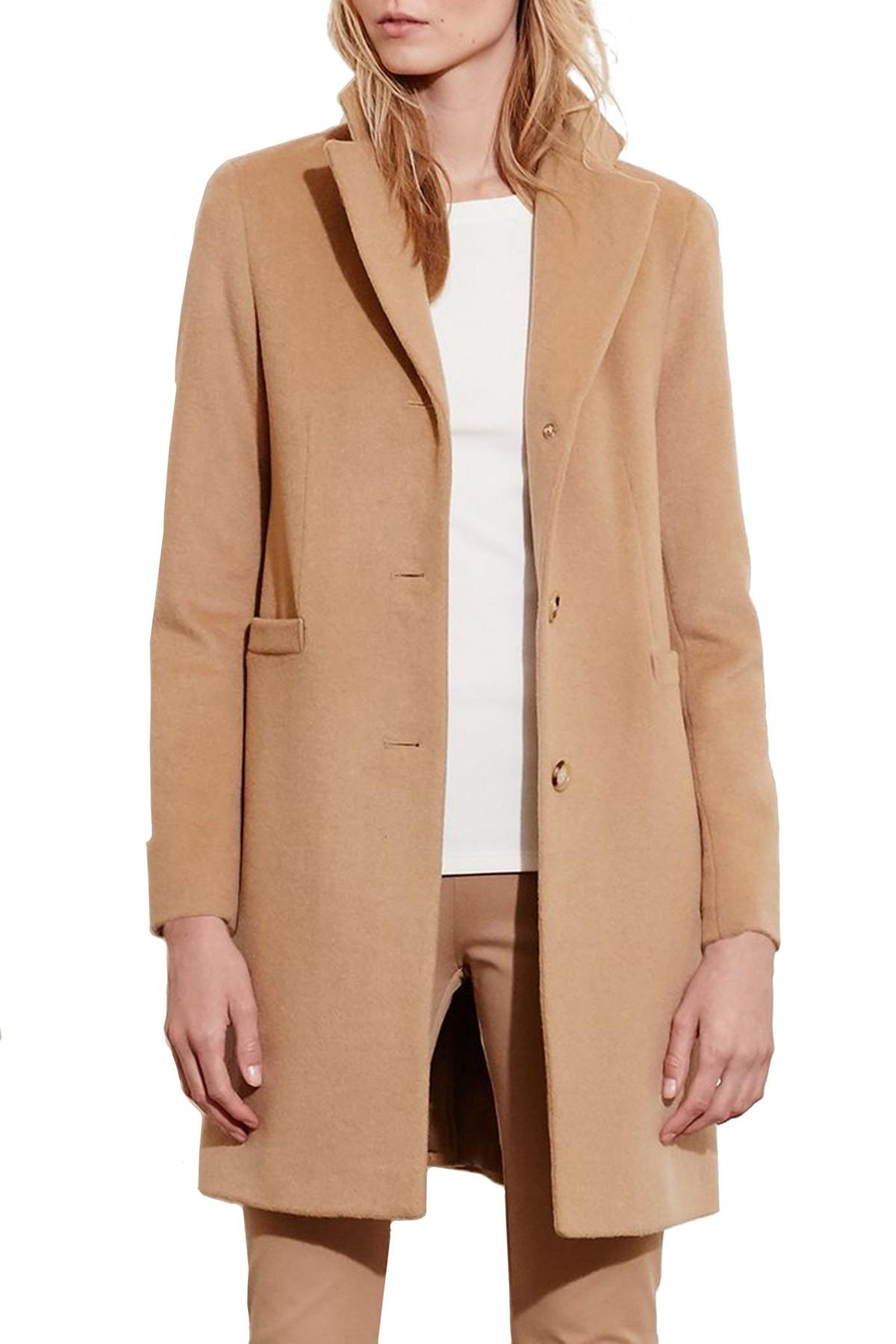 ralph lauren camel wool coat