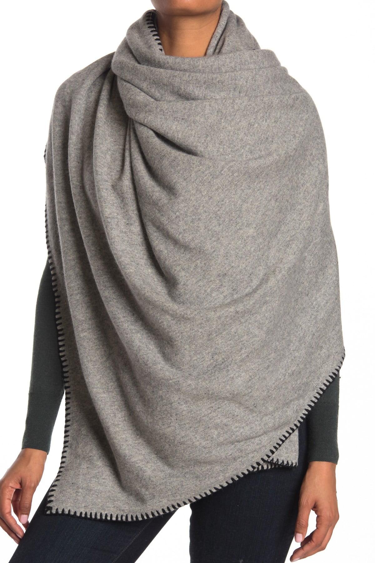 Nakedcashmere Cecilia Cashmere Blanket Scarf In Light Heather Grey Nakedcashmere Cecilia Cashmere Blanket Scarf In Light Heather Grey