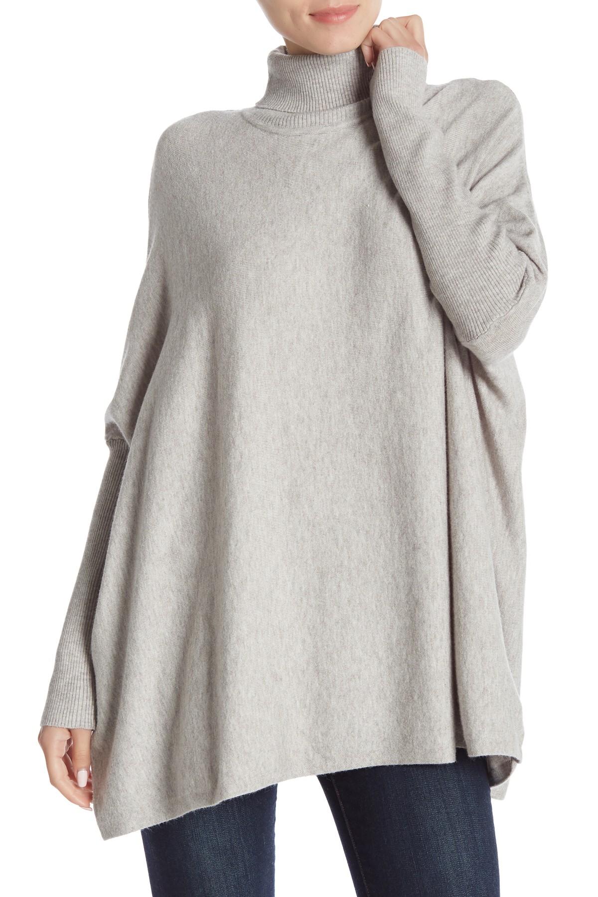 gray turtleneck tunic