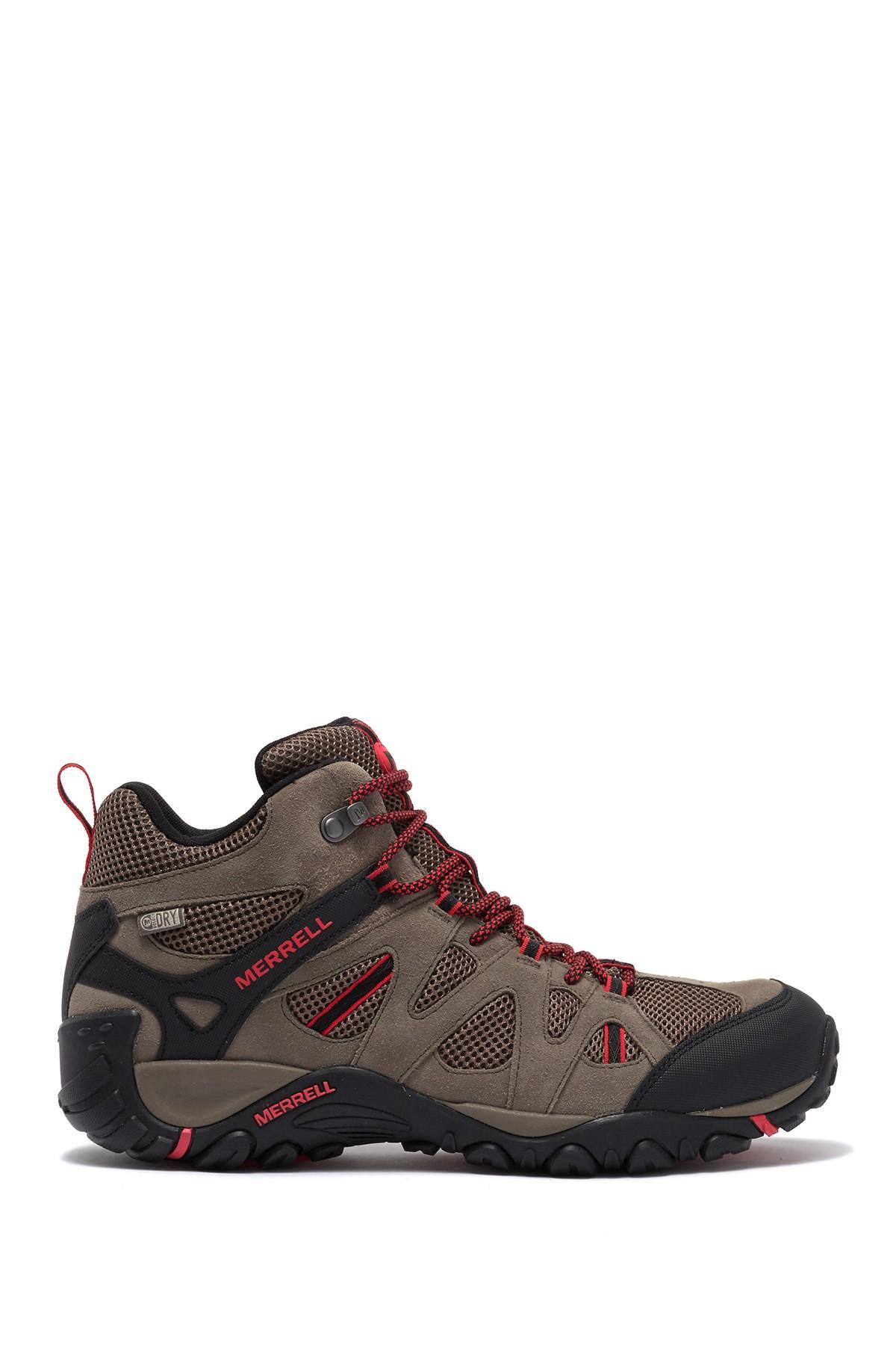 Merrell Deverta Mid Ventilation Waterproof Suede Hiking Boot for Men | Lyst