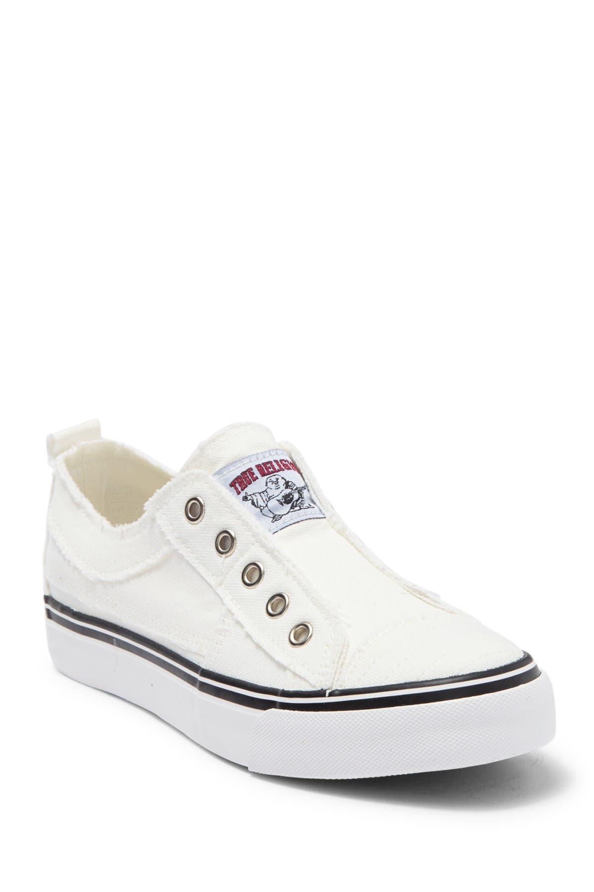 minstens Verdeelstuk tegel True Religion Laceless Canvas Slip-on Sneakers in White | Lyst