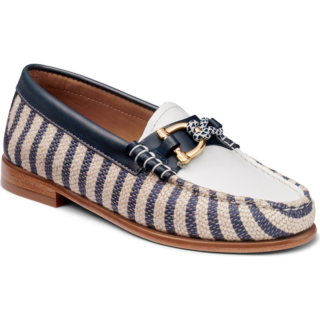 G.H. Bass & Co. Lilly Nautical Leather & Canvas Loafer in  display picture 1