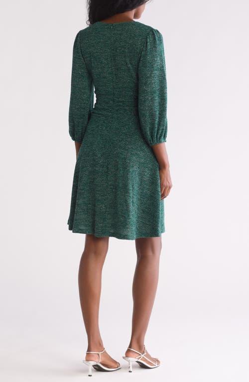 Vince Camuto Twist Front Long Sleeve Midi Dress in Green | Lyst
