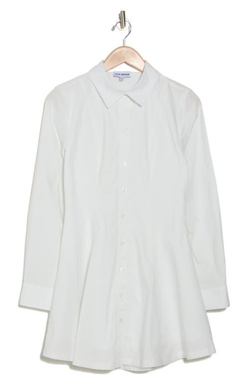 green emerald velvet dress White Cotton Poplin Callahan Shirt Dress
