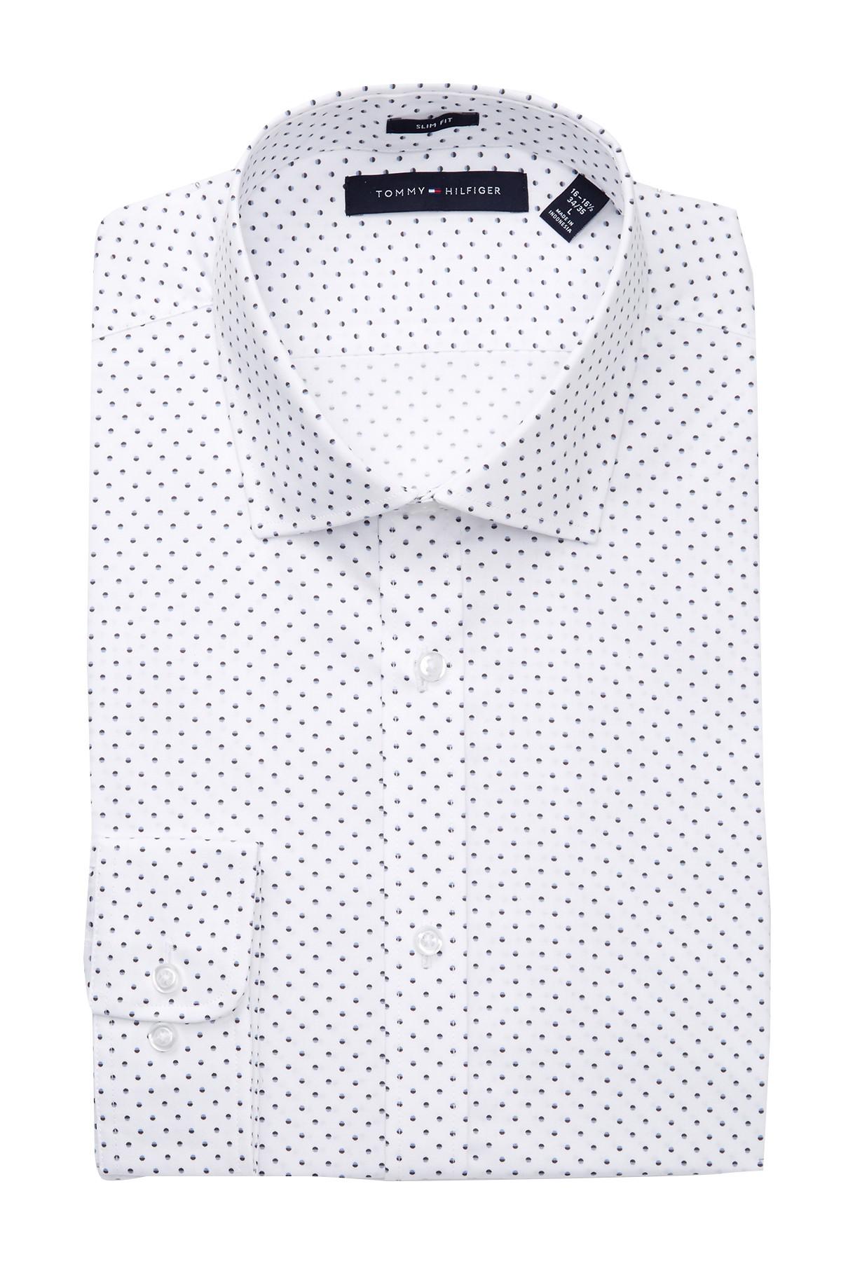 white tommy hilfiger dress shirt