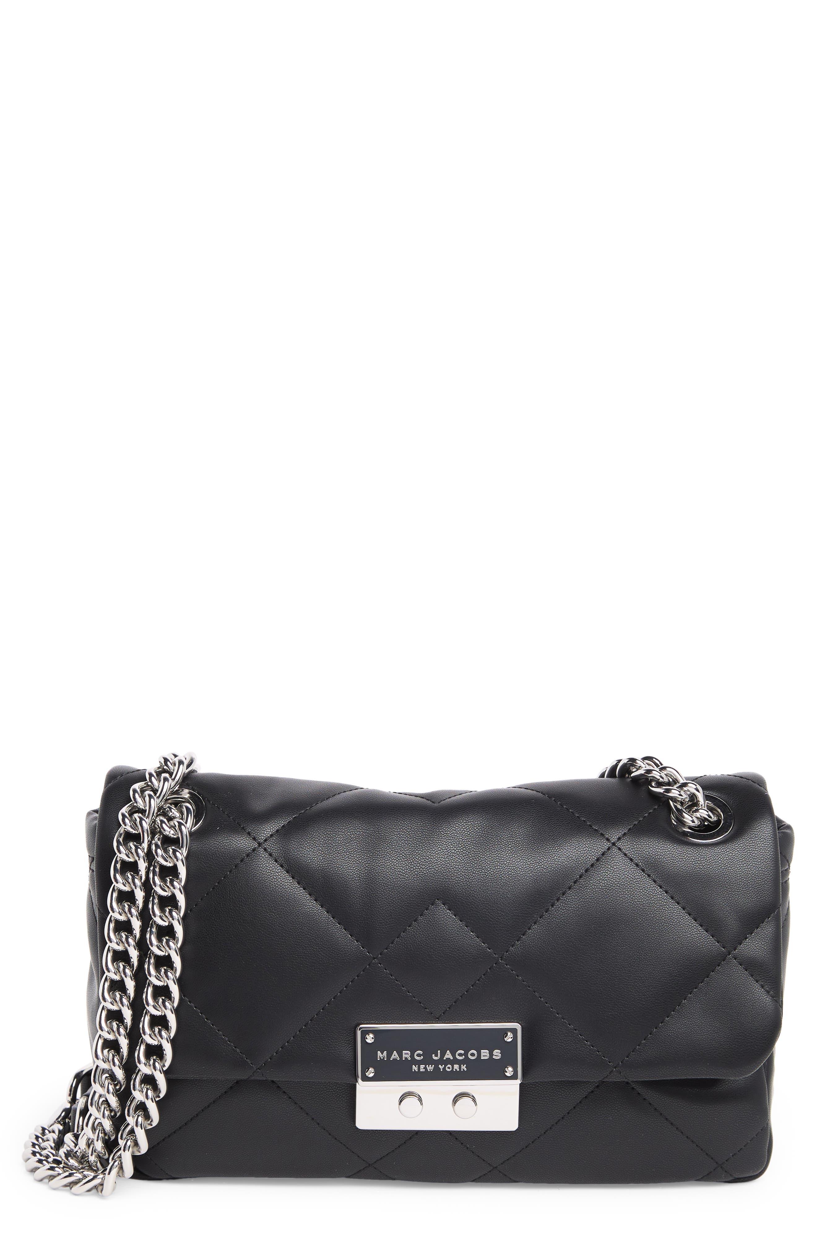 Marc Jacobs Quilted Faux Leather Shoulder Bag in Gray