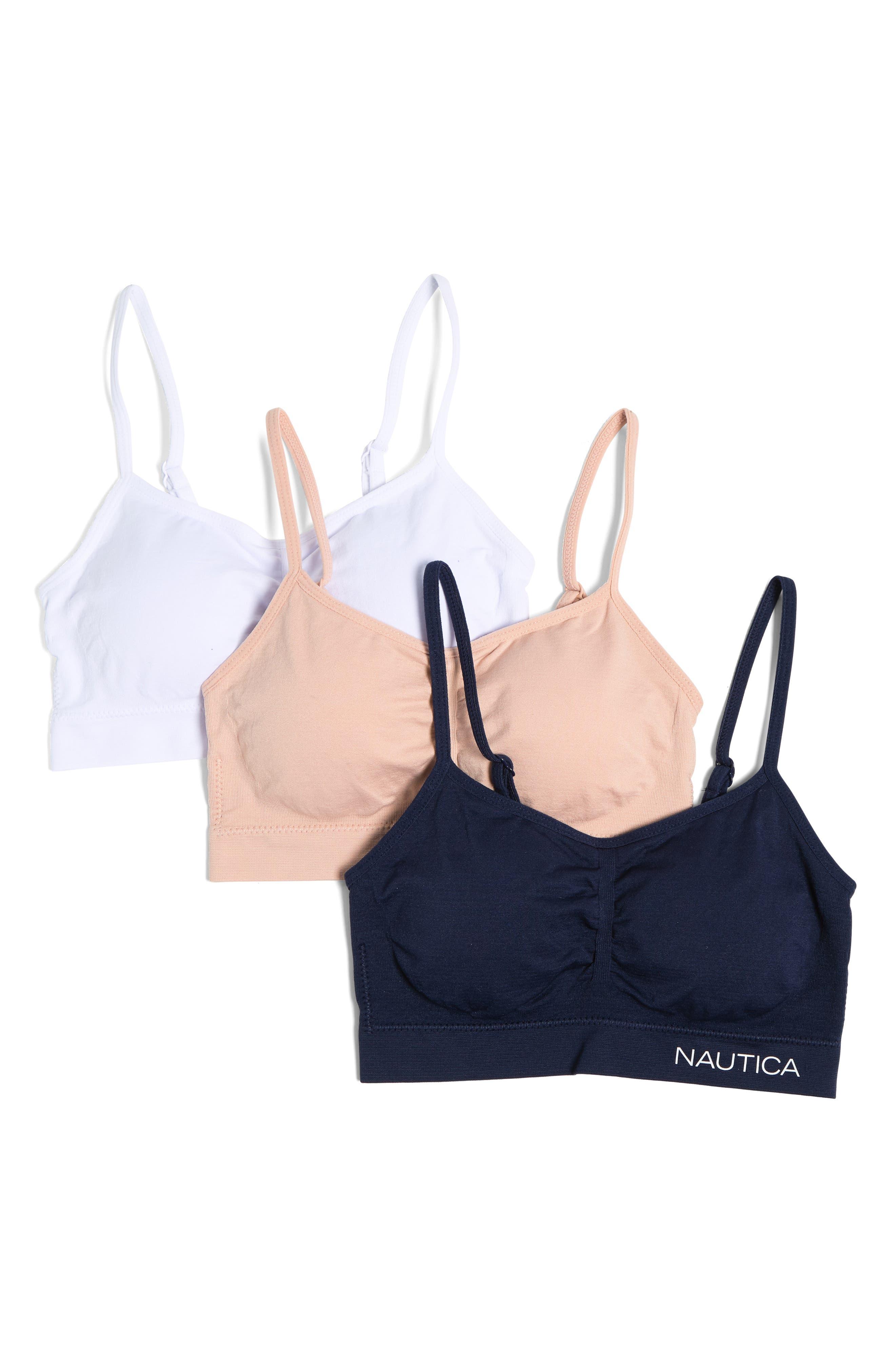 Nautica 3-pack Seamless Bralettes in Blue