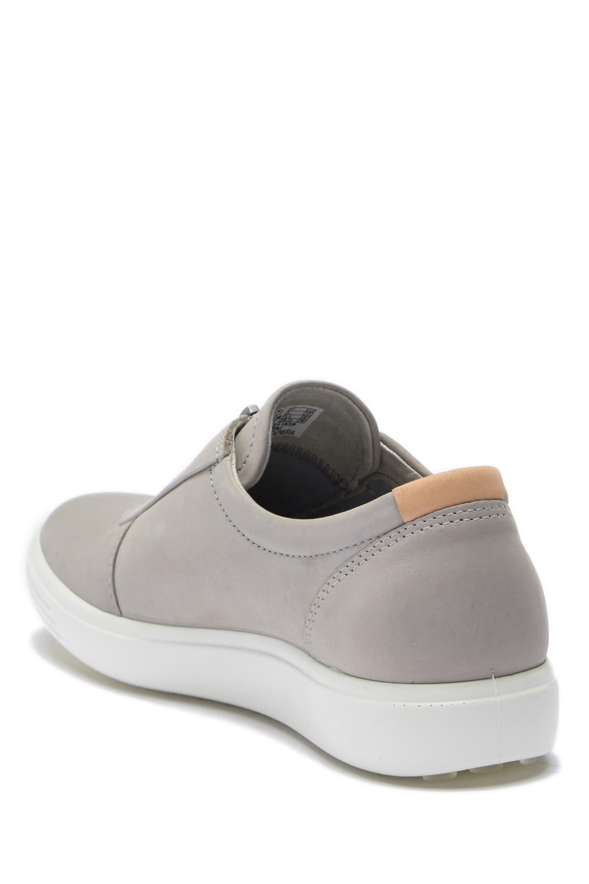 Ecco Soft 7 Leather Zip Sneaker - Lyst