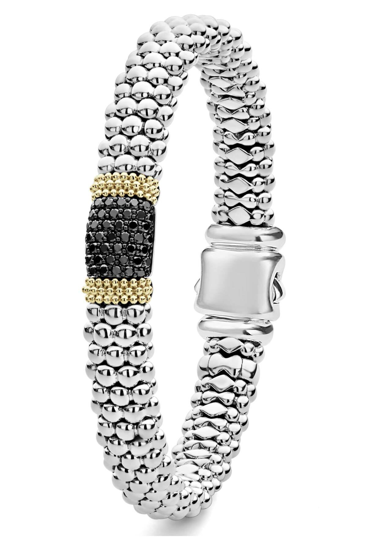 Lagos Diamond Lux Black Diamond Station Bracelet in Silver (Metallic ...