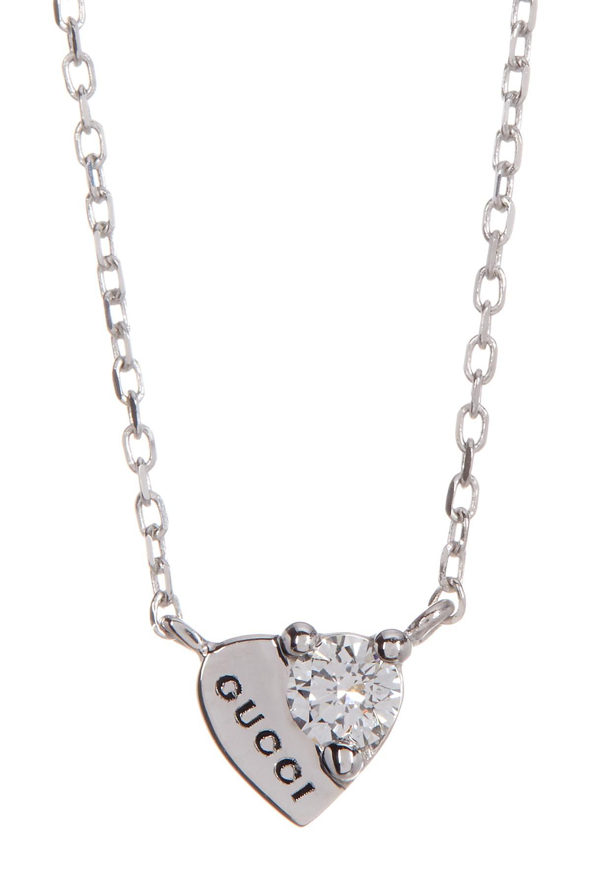 Gucci 18k White Gold Trademark Diamond 