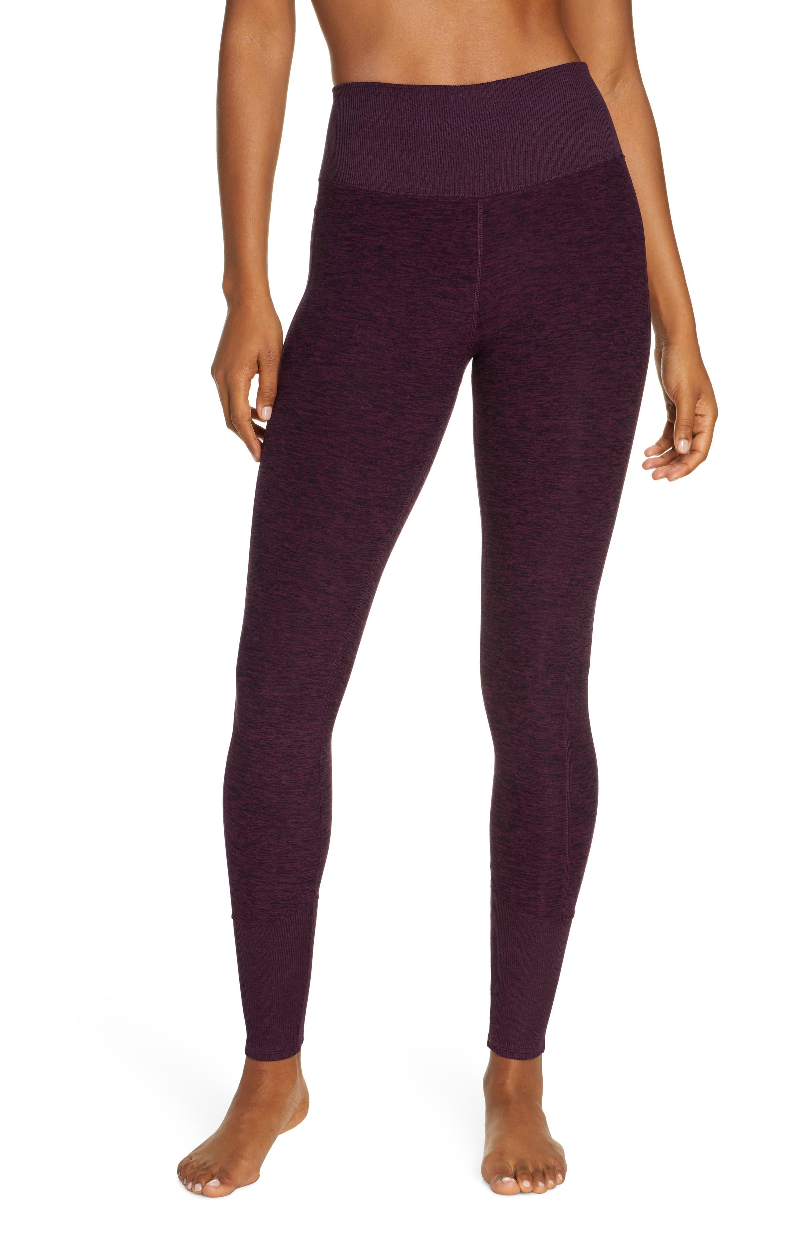 ALO Yoga High Waist Alosoft Lounge Leggings Lilac Purple Heather Size Medium