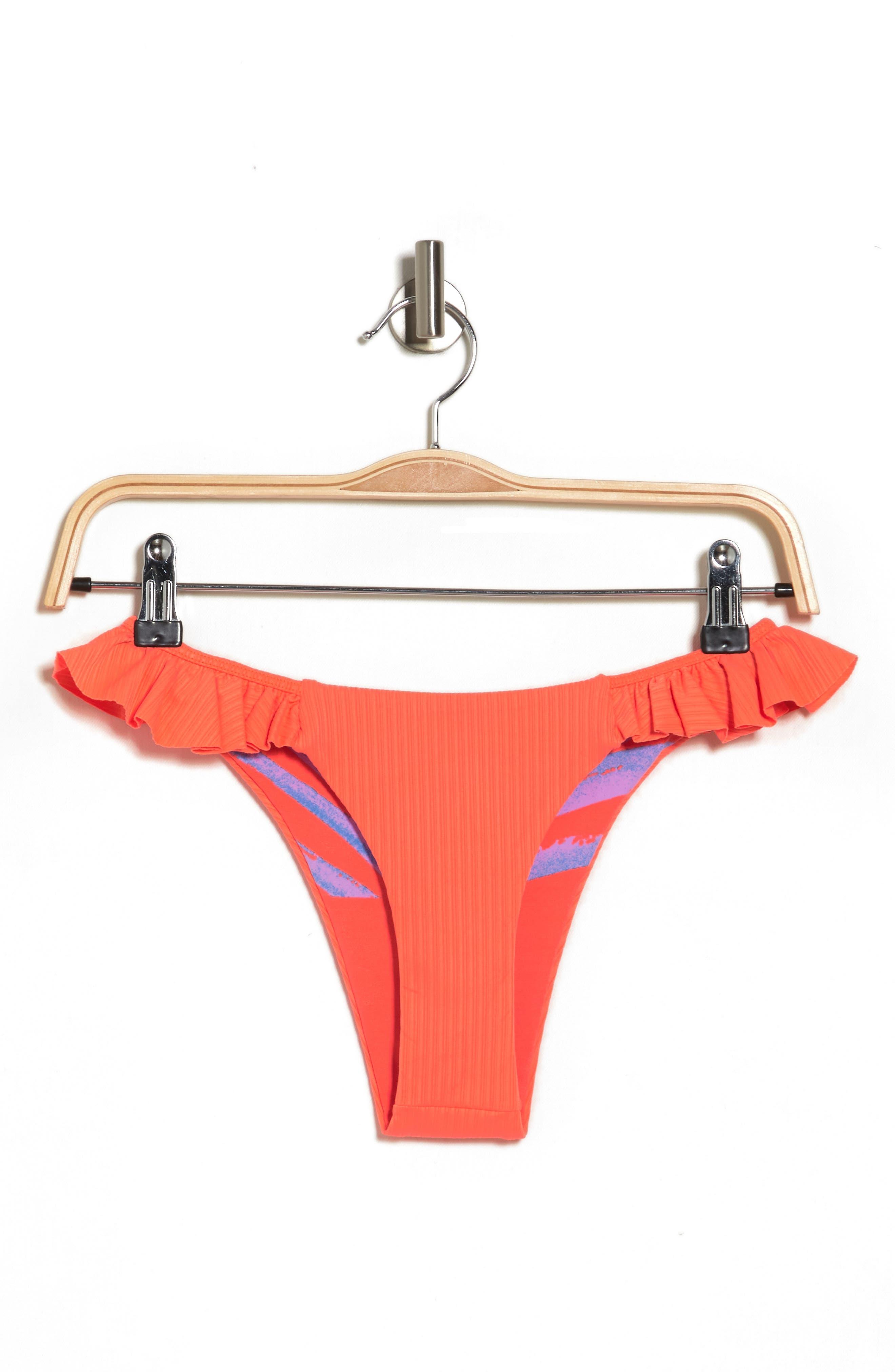 Maaji Orangesicle Kali Ruffle Cheeky Bikini Bottoms At Nordstrom Rack in  Red | Lyst