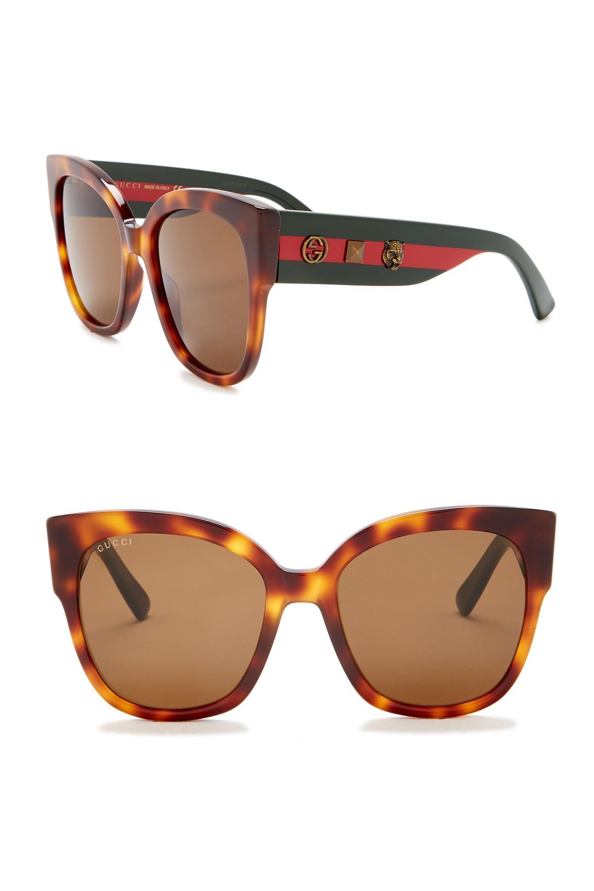 gucci 55mm cat eye sunglasses