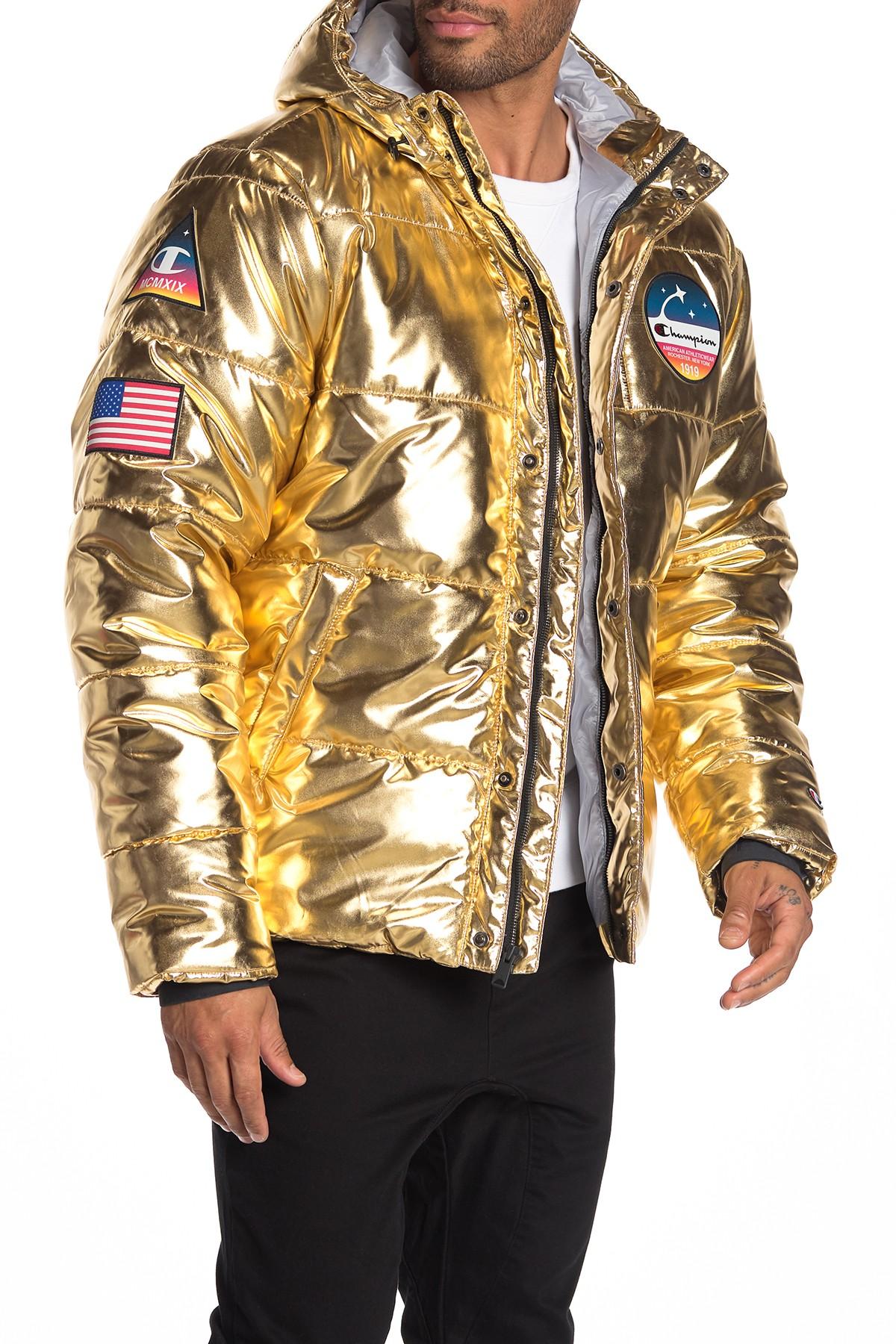 champion bomber jacket gold
