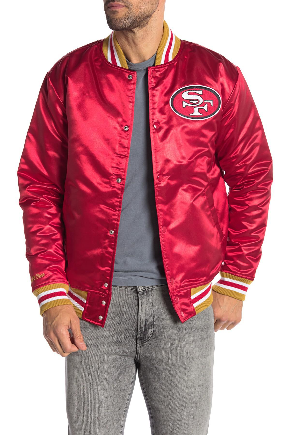 Women's Satin Jacket 2.0 San Francisco 49ers - Shop Mitchell & Ness  Outerwear and Jackets Mitchell & Ness Nostalgia Co.