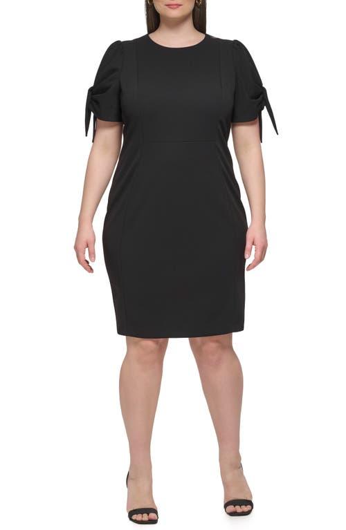 Dress Clearance Calvin Klein Puff Shoulder Sheath Dress Calvin Klein  Women's Short Sleeve Puff Shoulder Solid