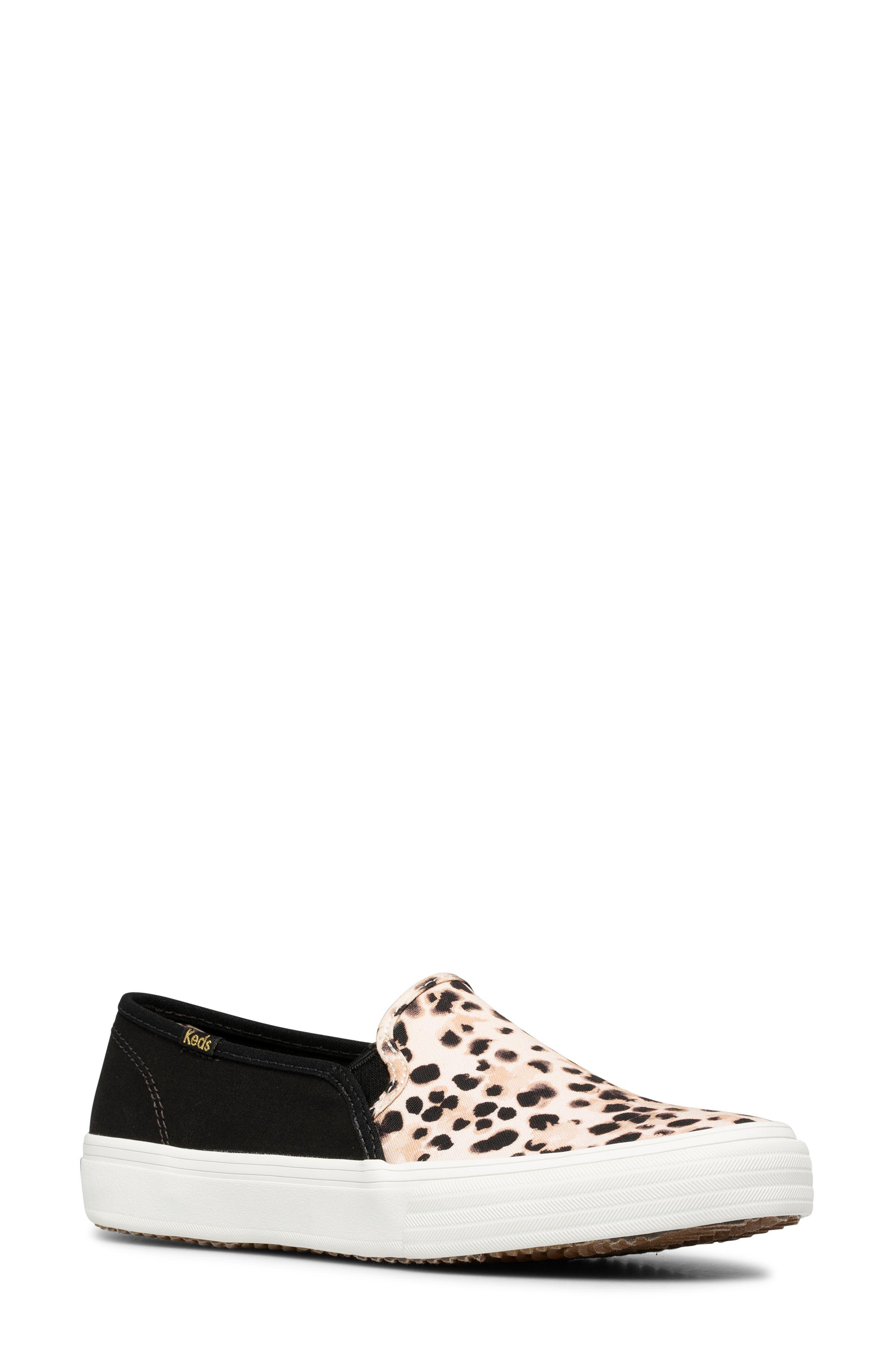 keds double decker mule leopard