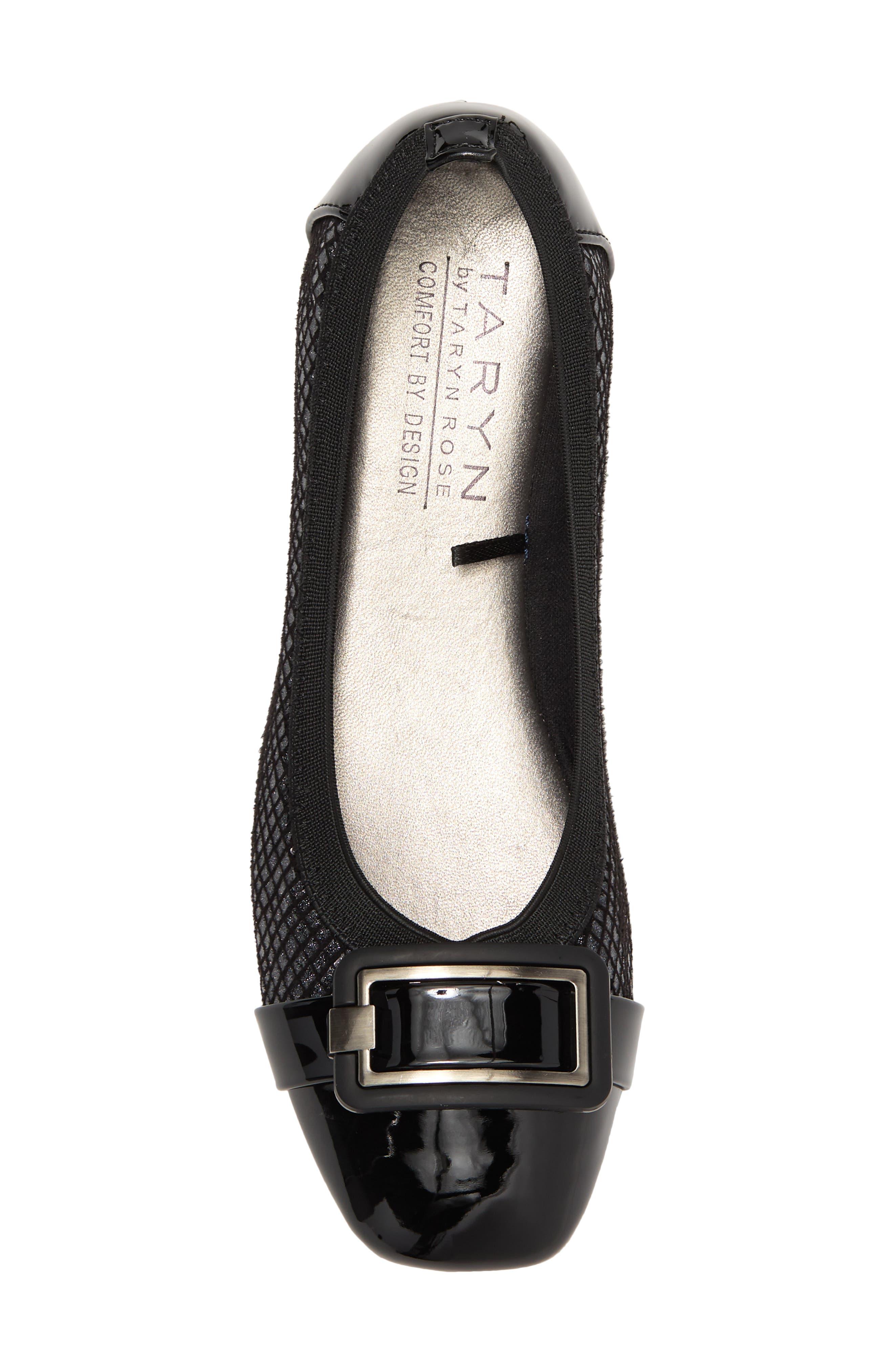 Taryn Rose Buckle Flat in Black | Lyst Taryn Rose Buckle Flat in Black | Lyst