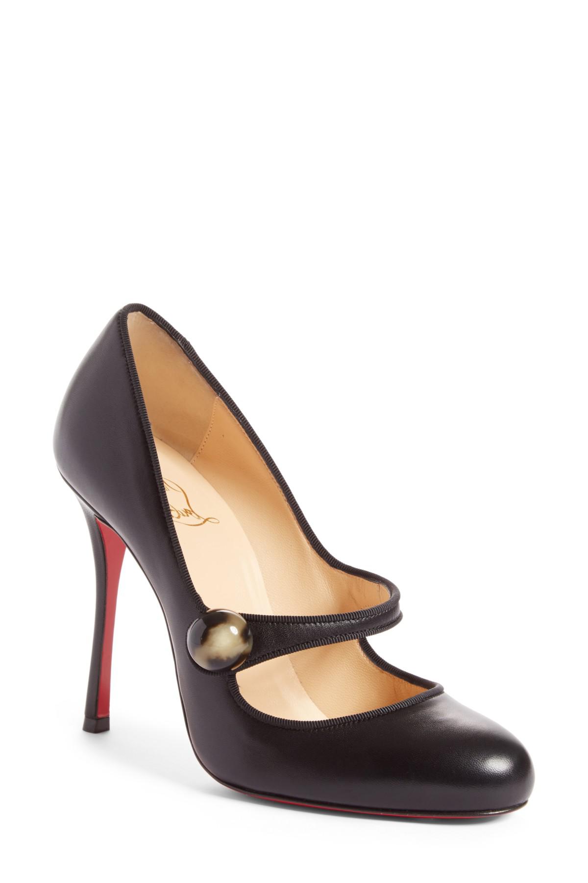 Christian Louboutin Booton Mary Jane Pump in Black | Lyst