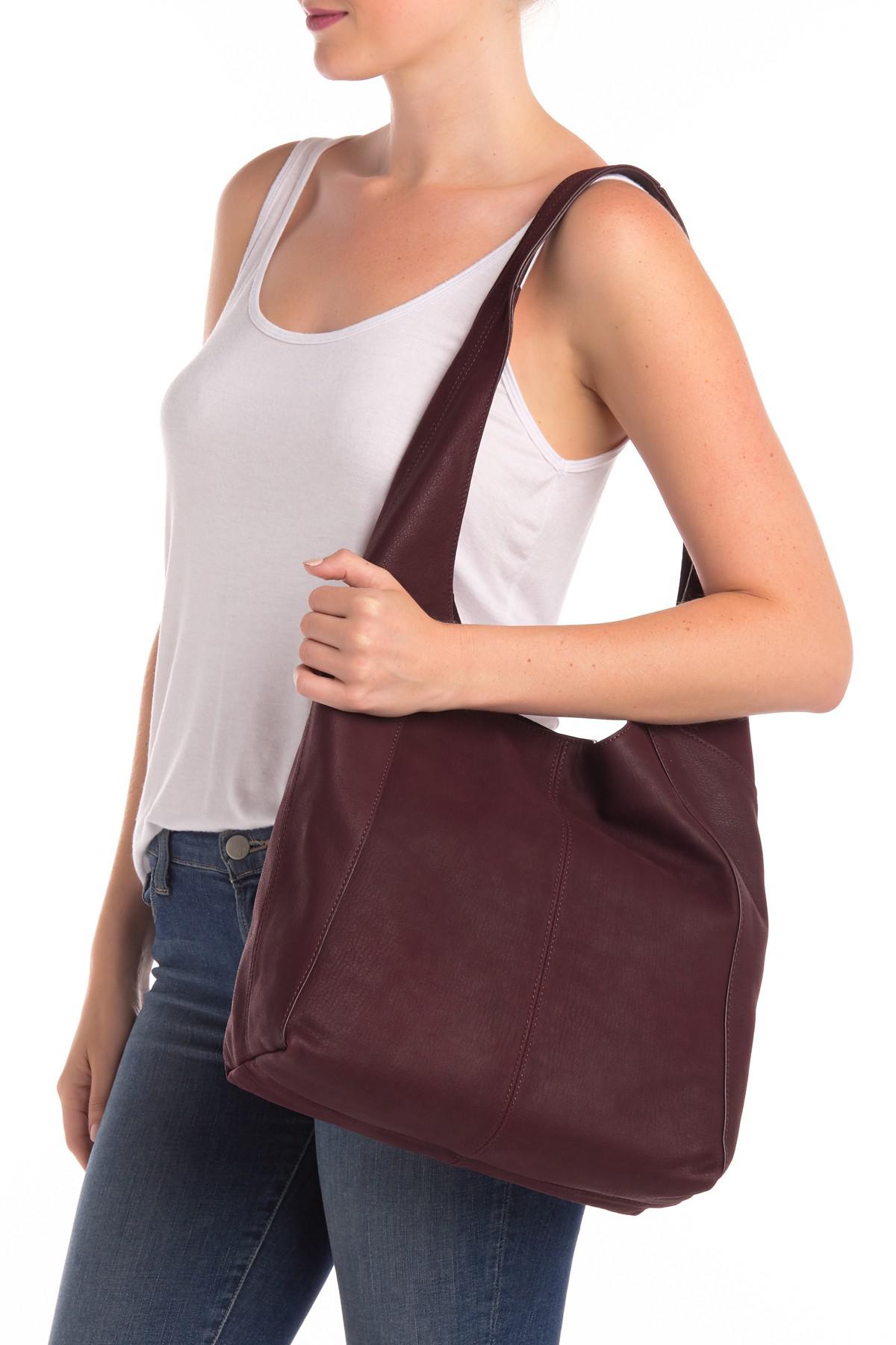 lucky brand patti leather hobo shoulder bag