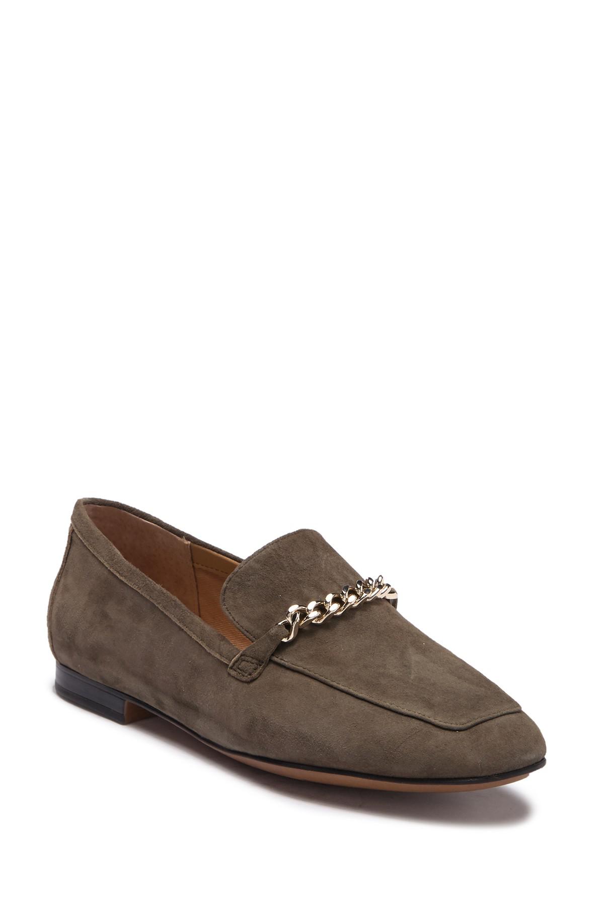 franco sarto dana suede chain loafer
