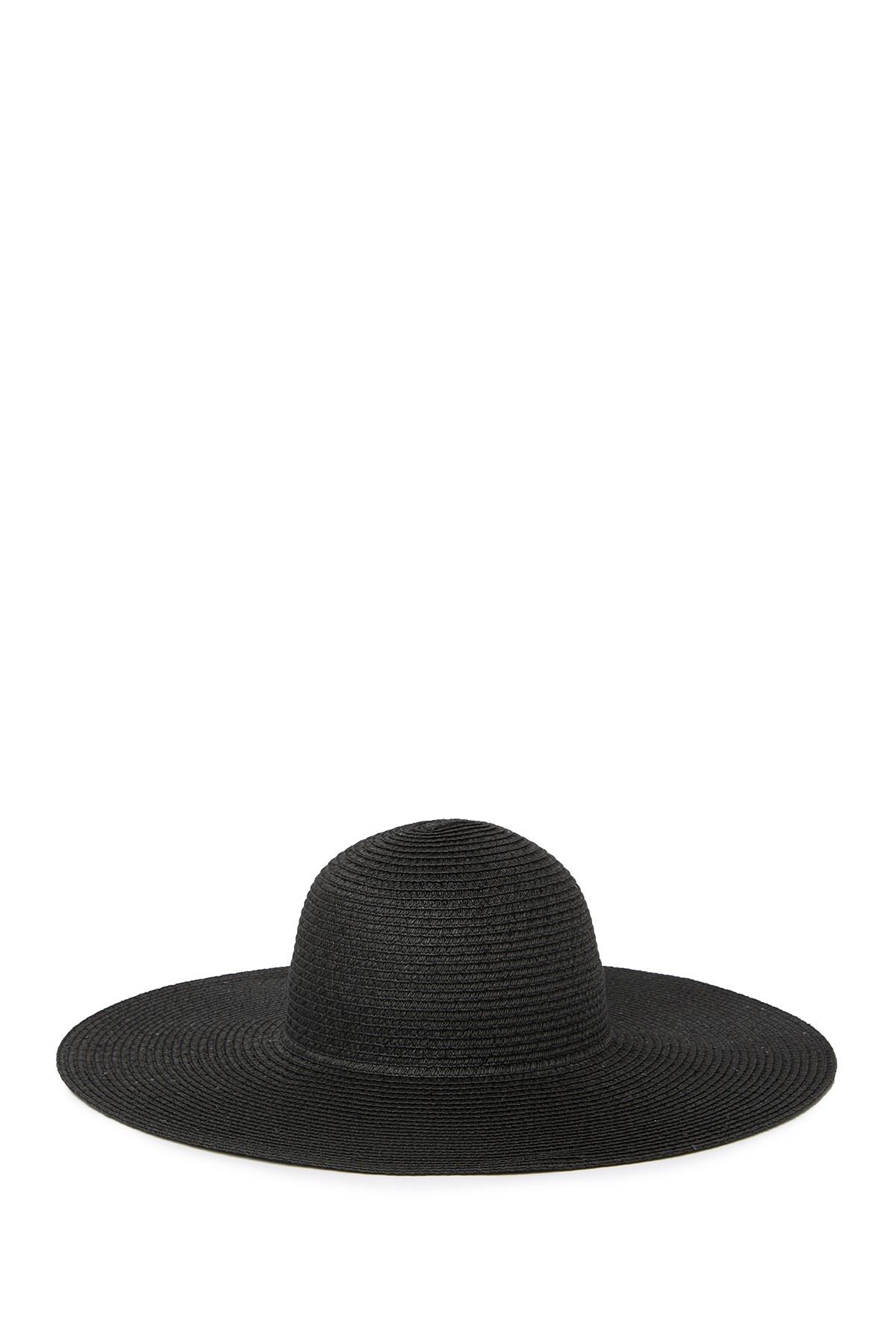 Calvin Klein Sequin Straw Sun Hat in Black | Lyst