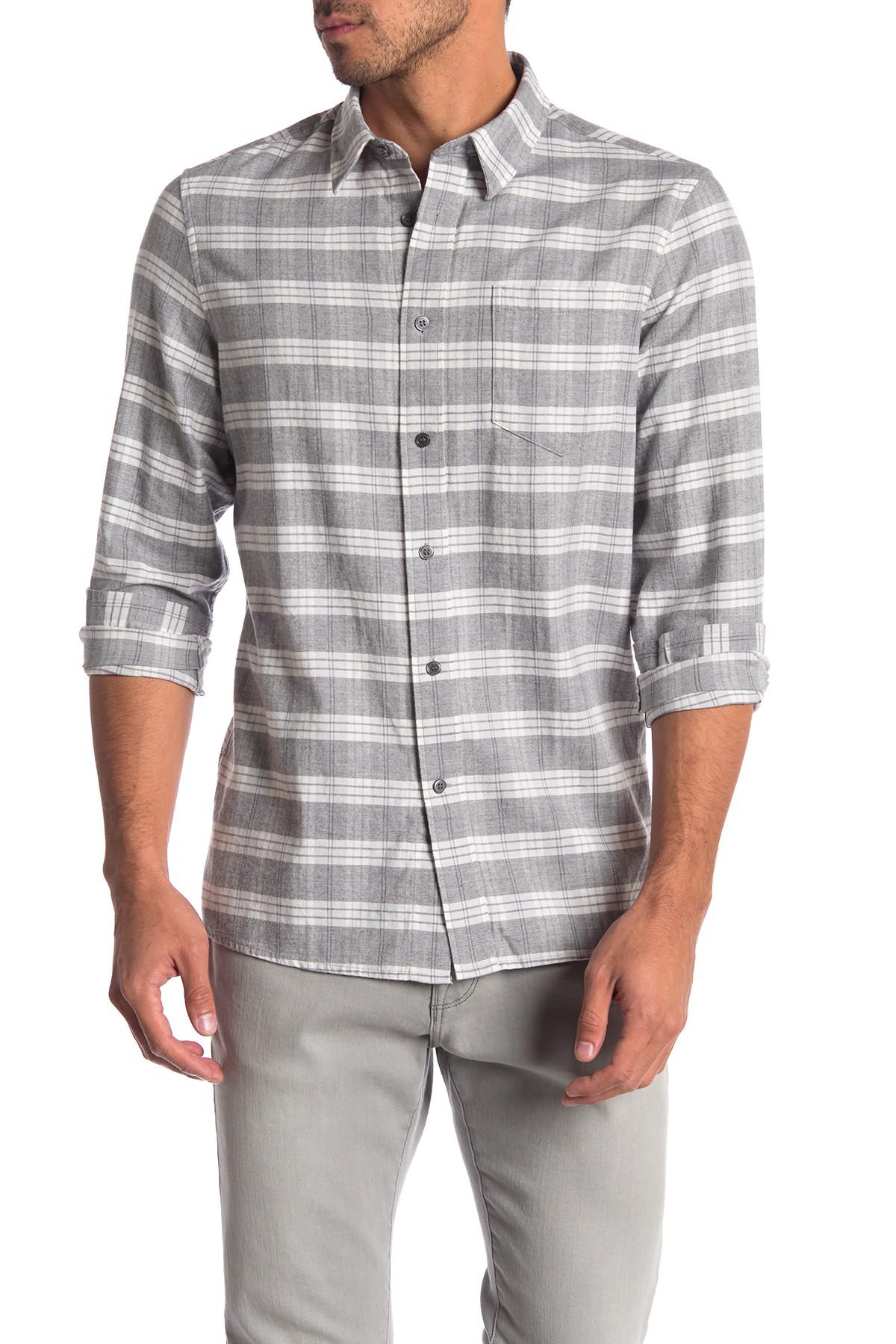 Slate & Stone Men's Straight-hem Plaid Button-down Shirt in Gray for Men |  Lyst