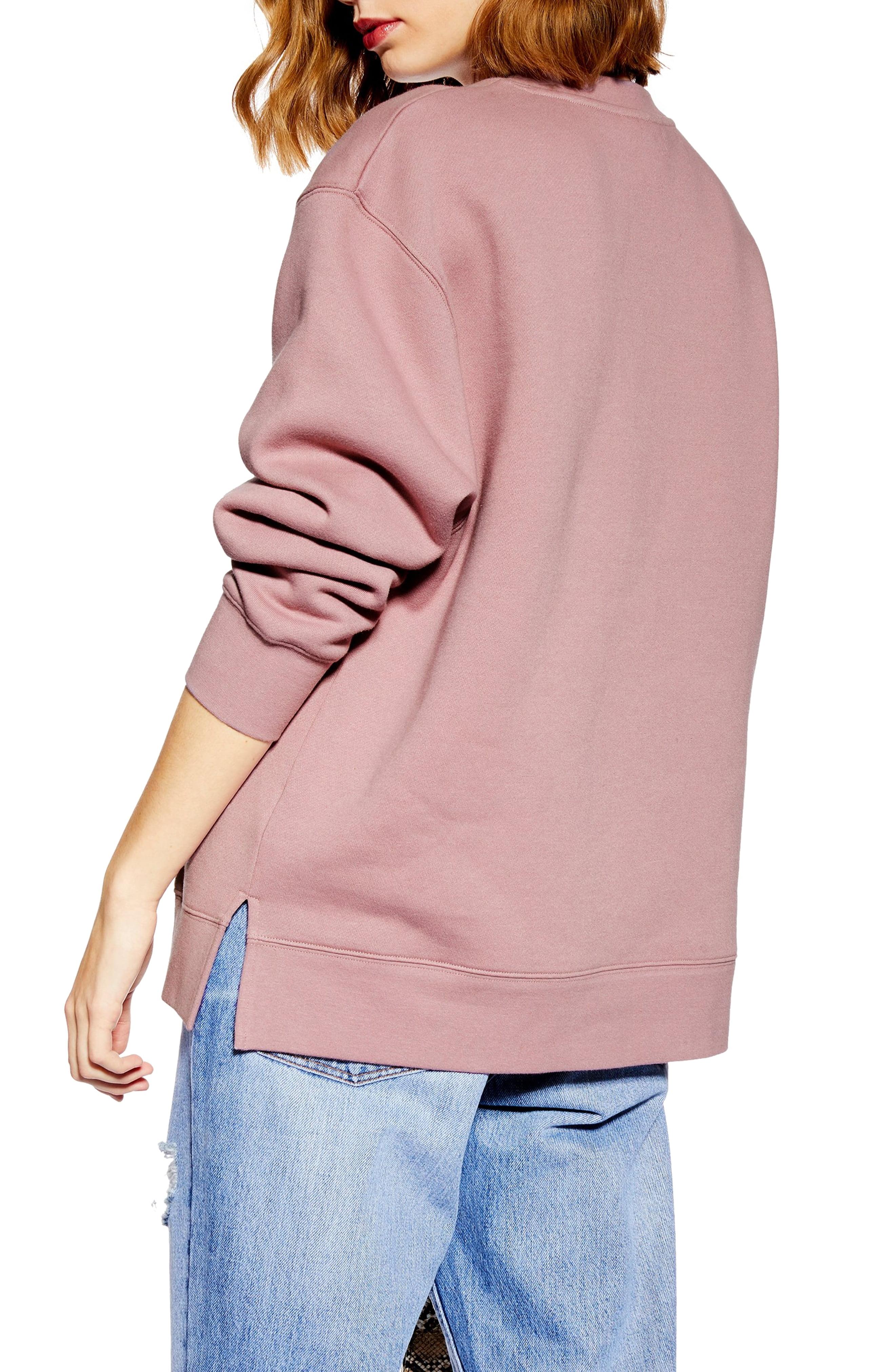 topshop split hem sweatshirt