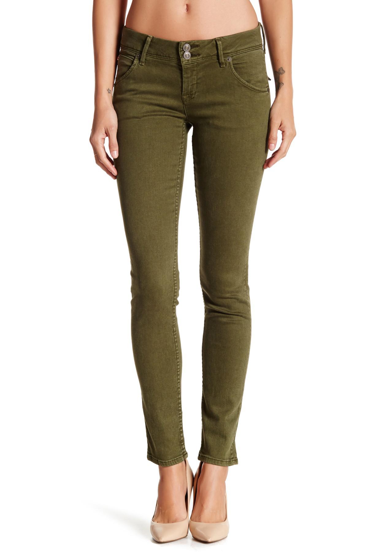 Hudson Jeans Collin Flap Skinny Jean in Green | Lyst