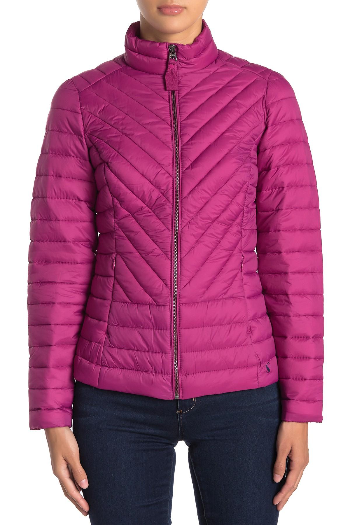Joules Synthetic Elodie Solid Puffer Jacket in Pink - Lyst
