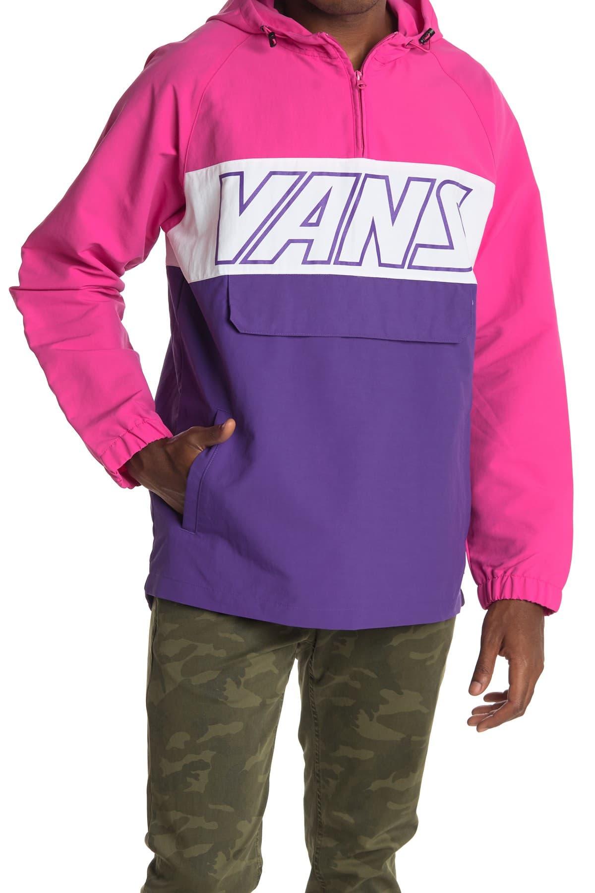 Vans Synthetic Retro Sport Quarter Zip Anorak Jacket in Fuchsia pu