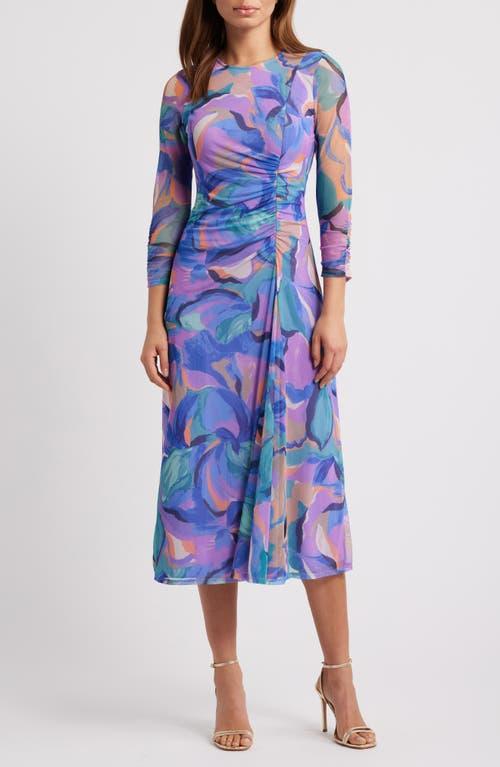 Vince Camuto Abstract Floral Long Sleeve Mesh Midi Dress in Blue | Lyst Vince Camuto Abstract Floral Long Sleeve Mesh Midi Dress in Blue | Lyst