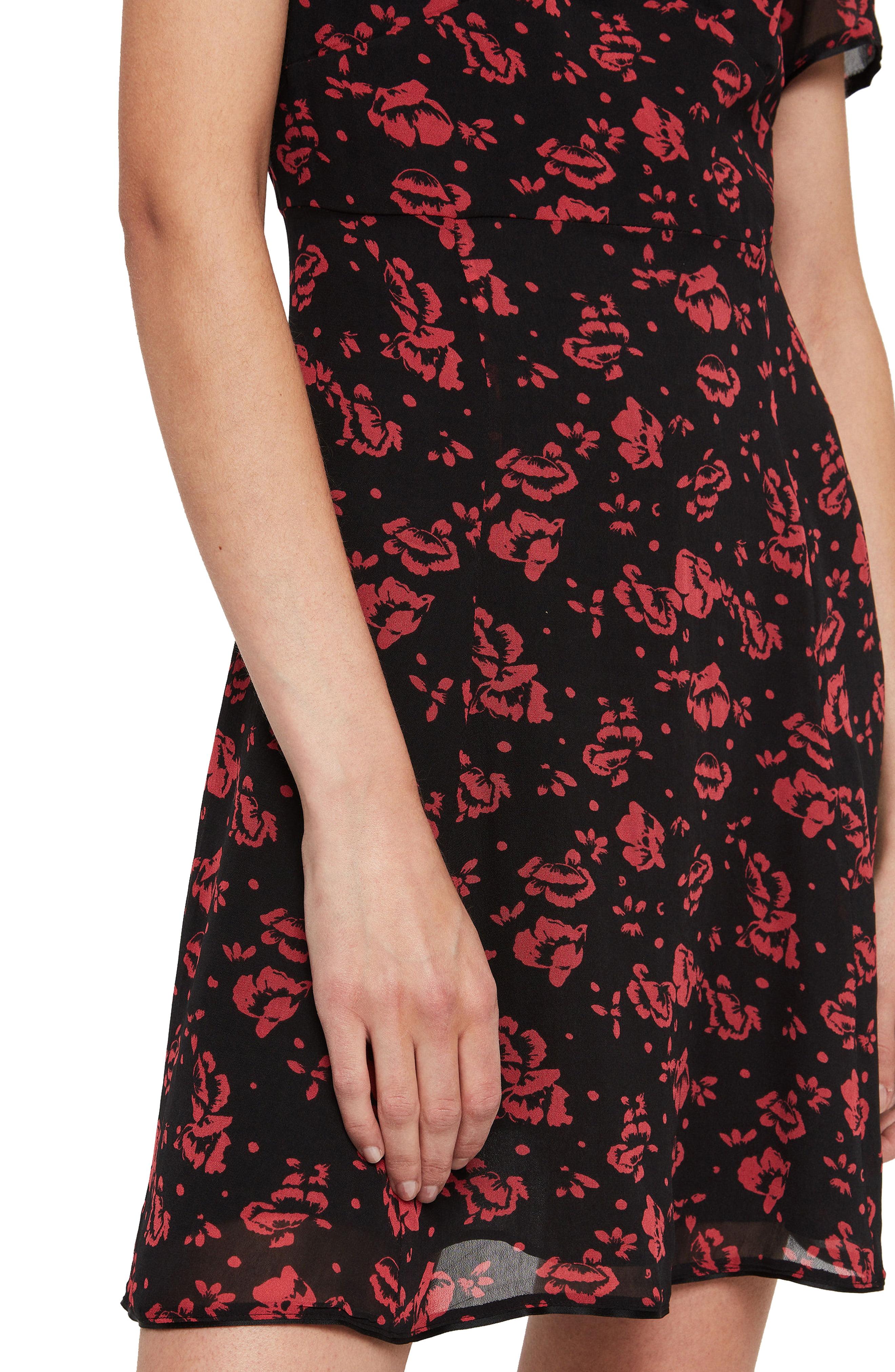 all saints coral dress