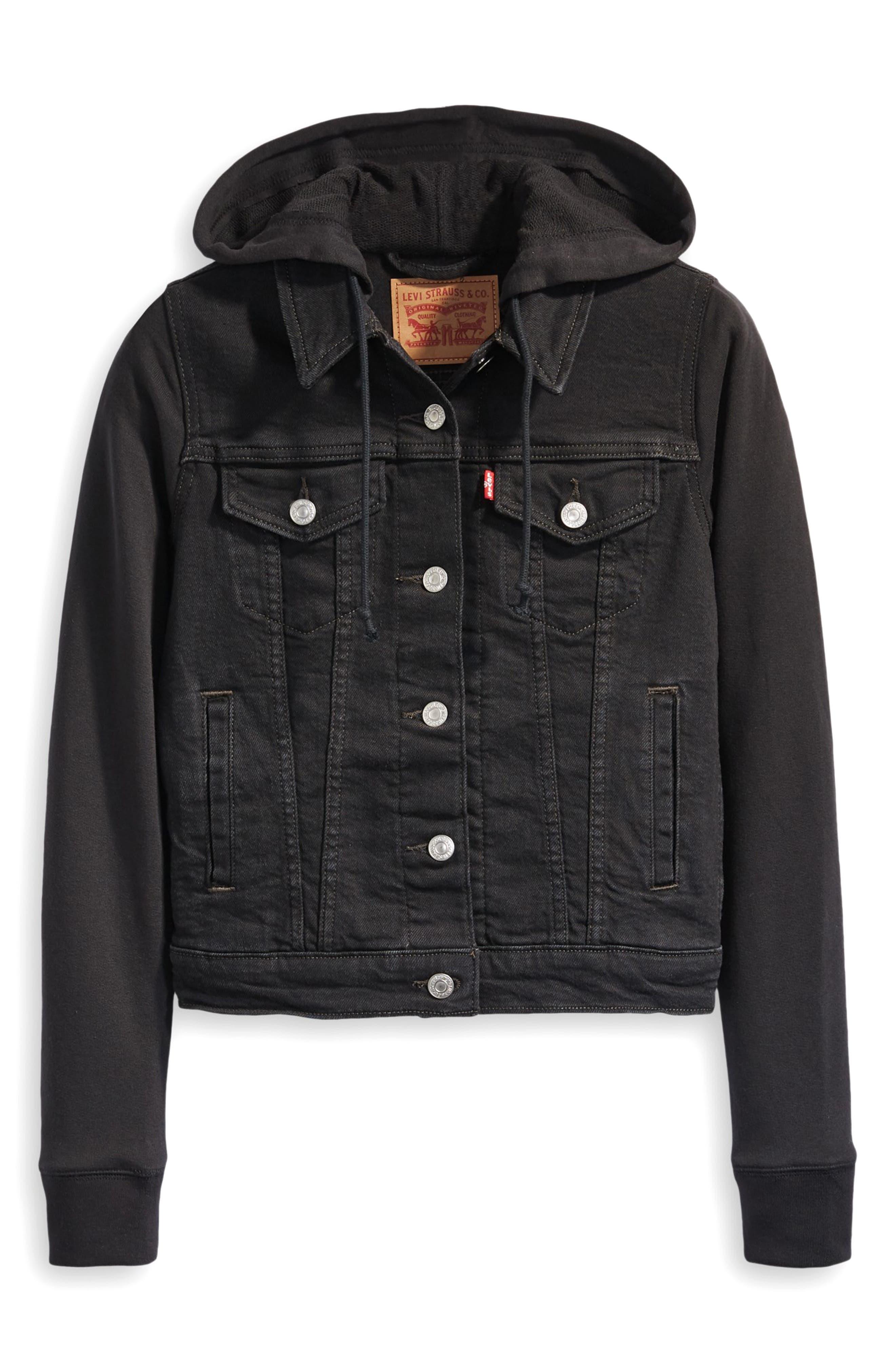 Levi's Denim New Hybrid Original Trucker Jacket In Blackest Ink At