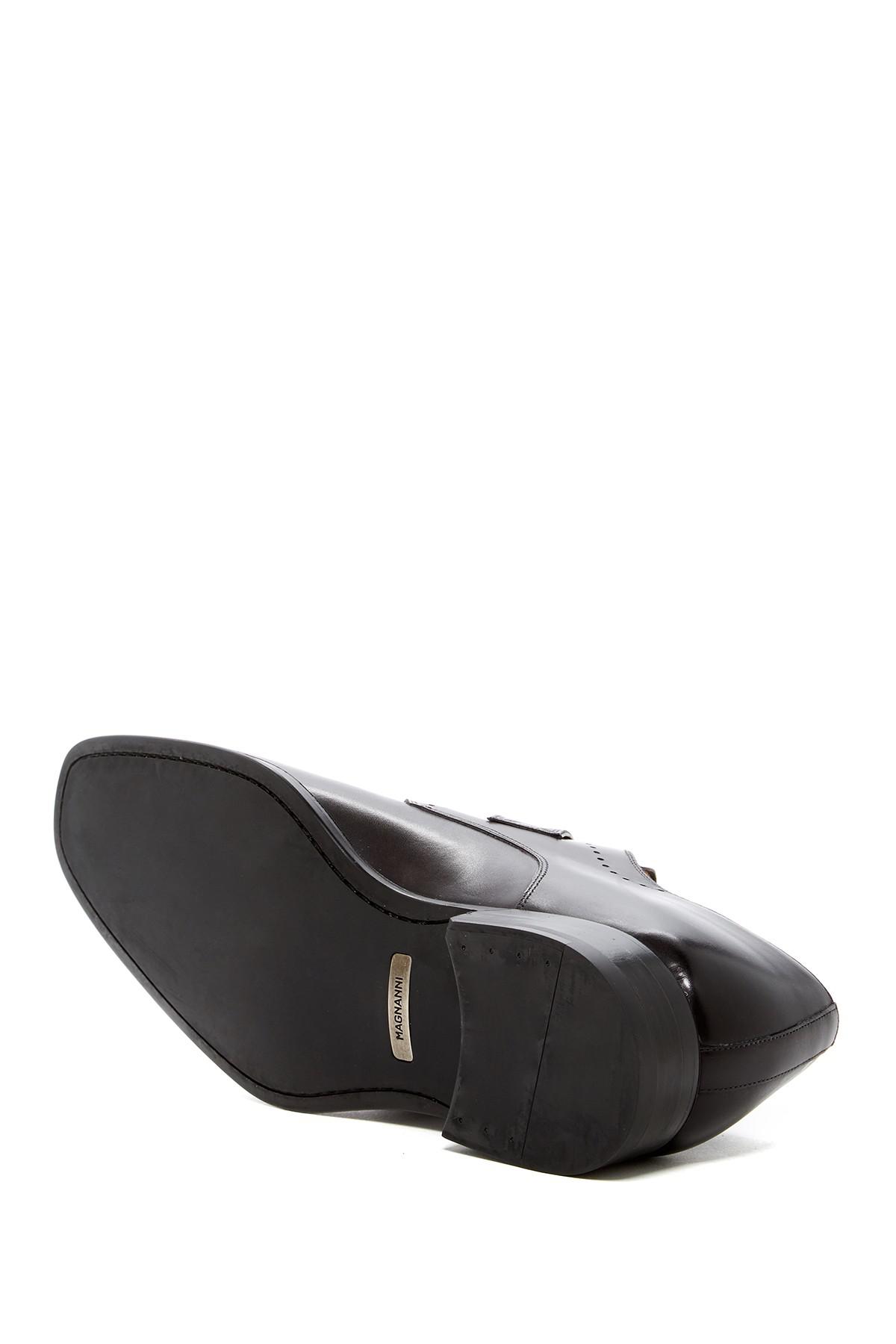 magnanni carey leather monk loafer