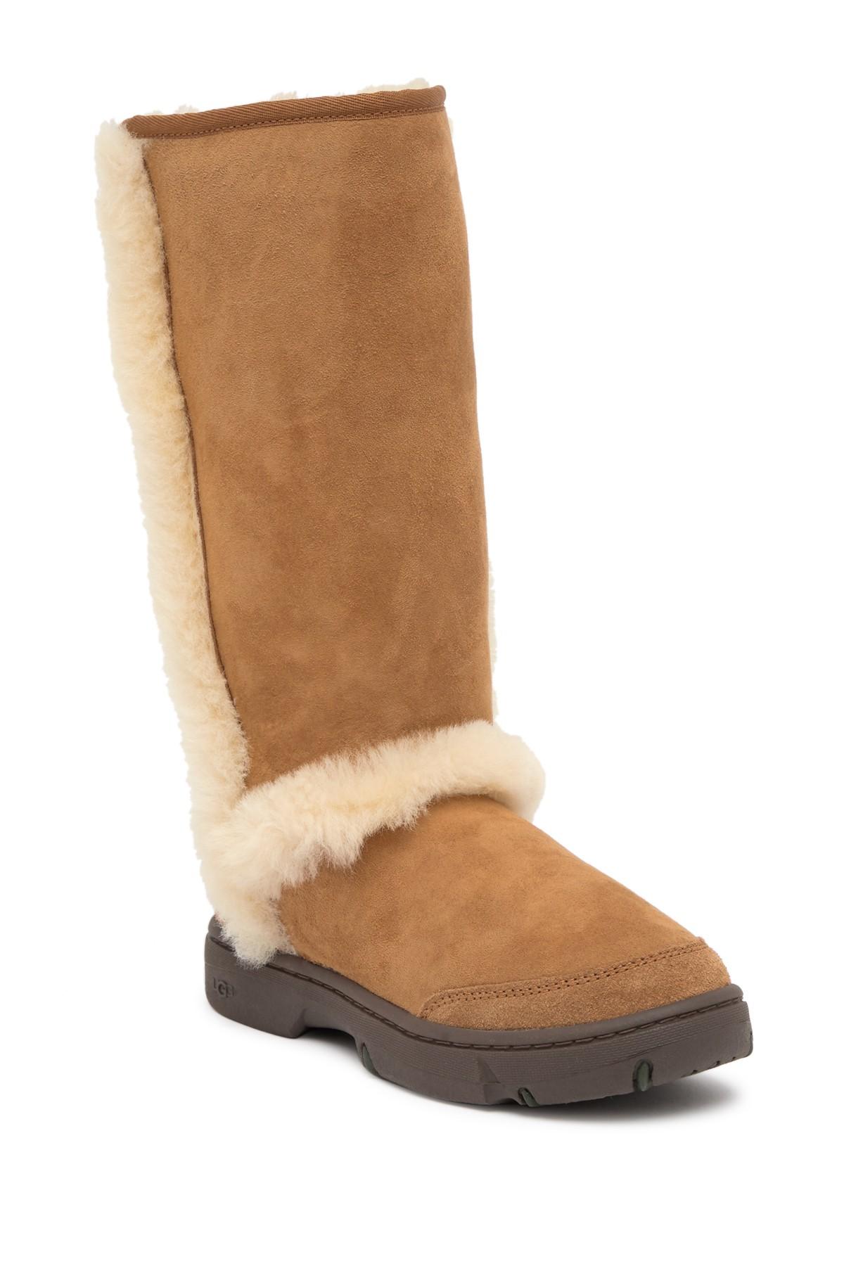 UGG Sunburst Genuine Shearling Tall Boot in Brown - Lyst