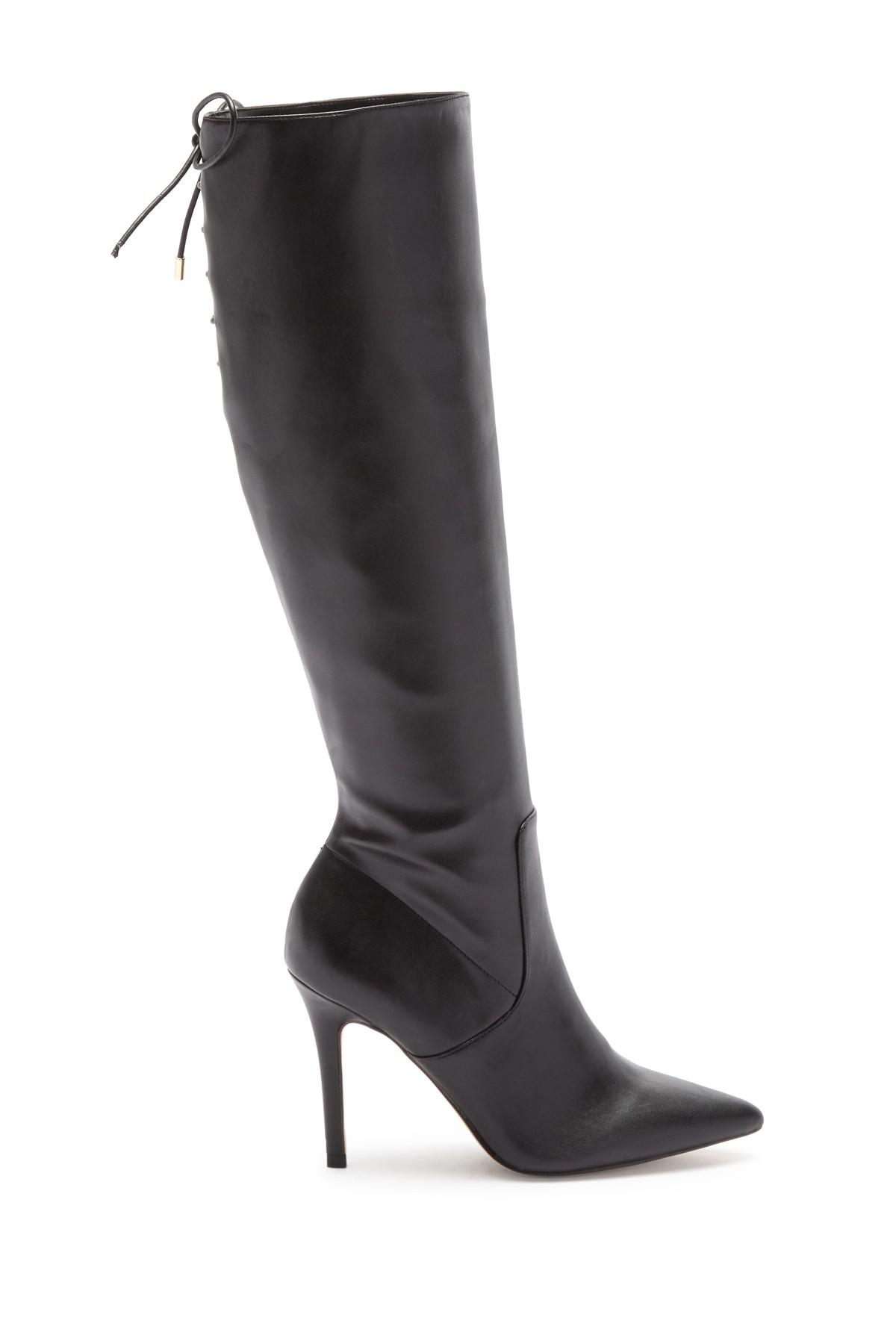 aldo black boots knee high