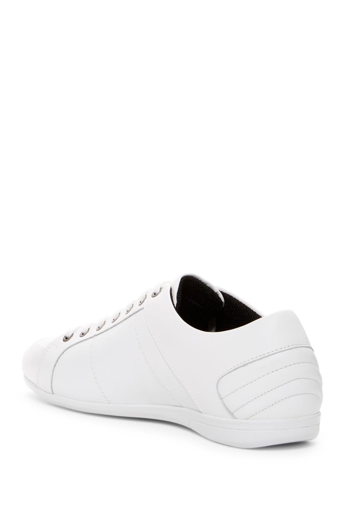 Versace Nappa Leather Sneaker in White 