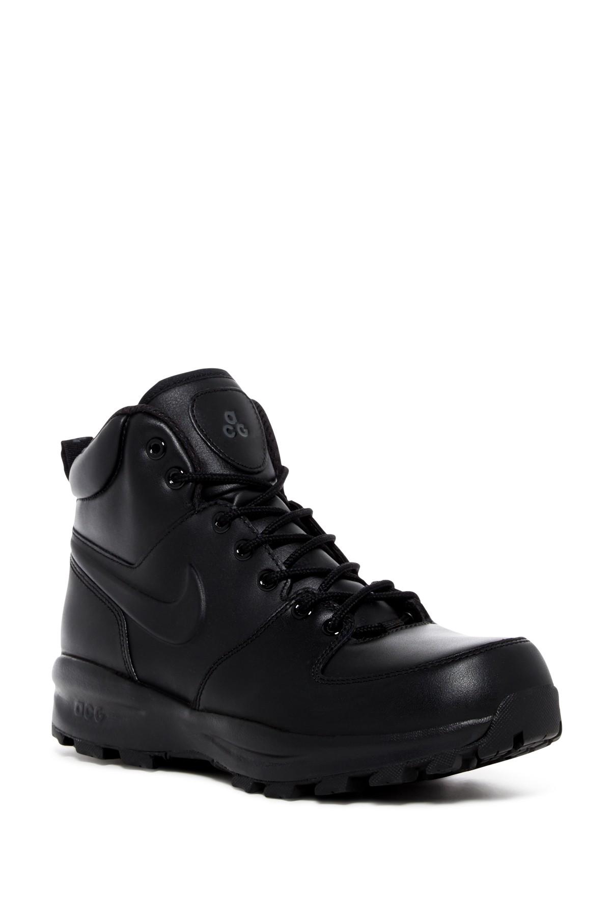 Nike Leather Manoa in Black/Black/Black (Black) for Men - Save 45% | Lyst