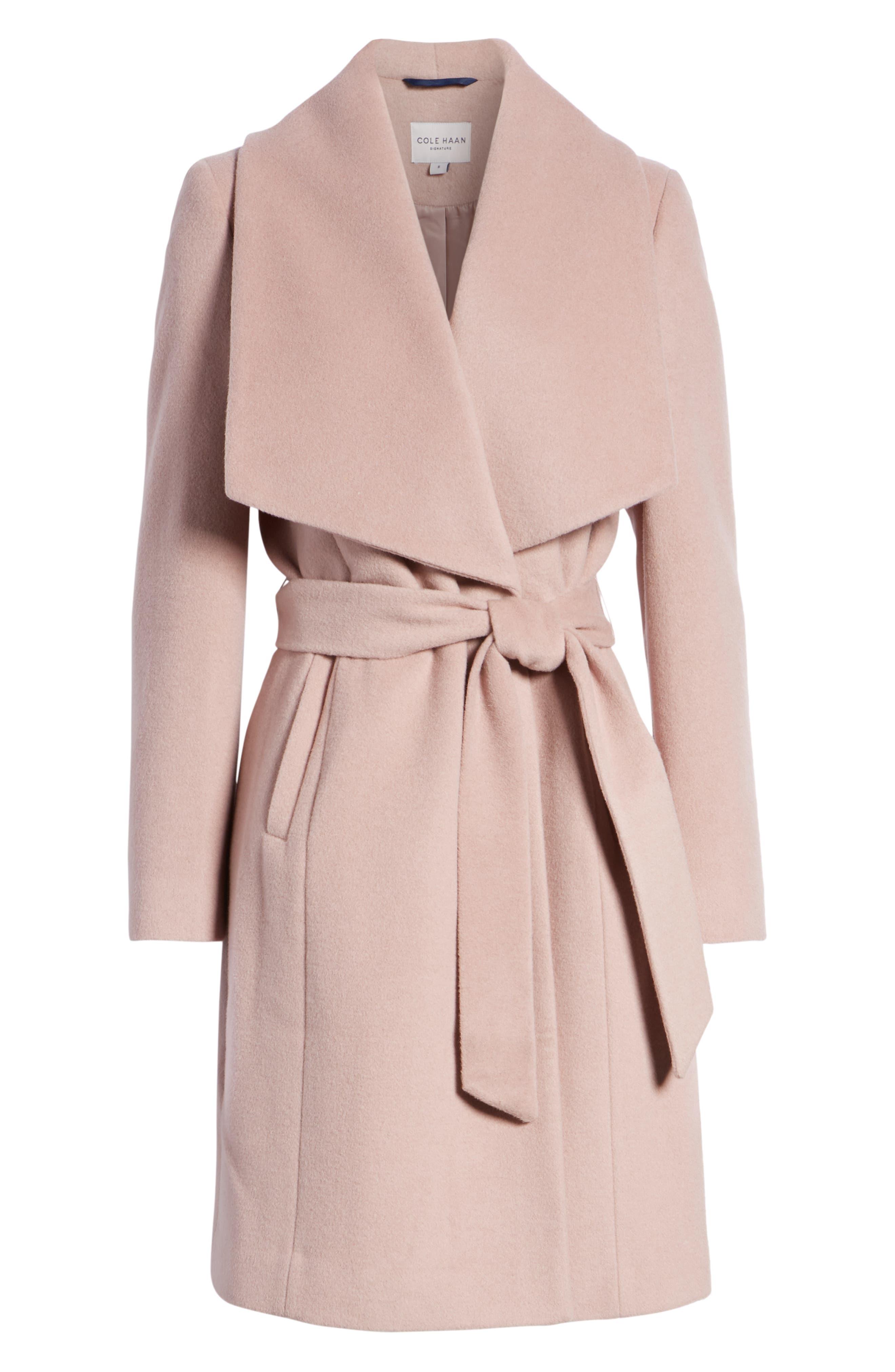 Cole haan wrap sales coat dusty rose