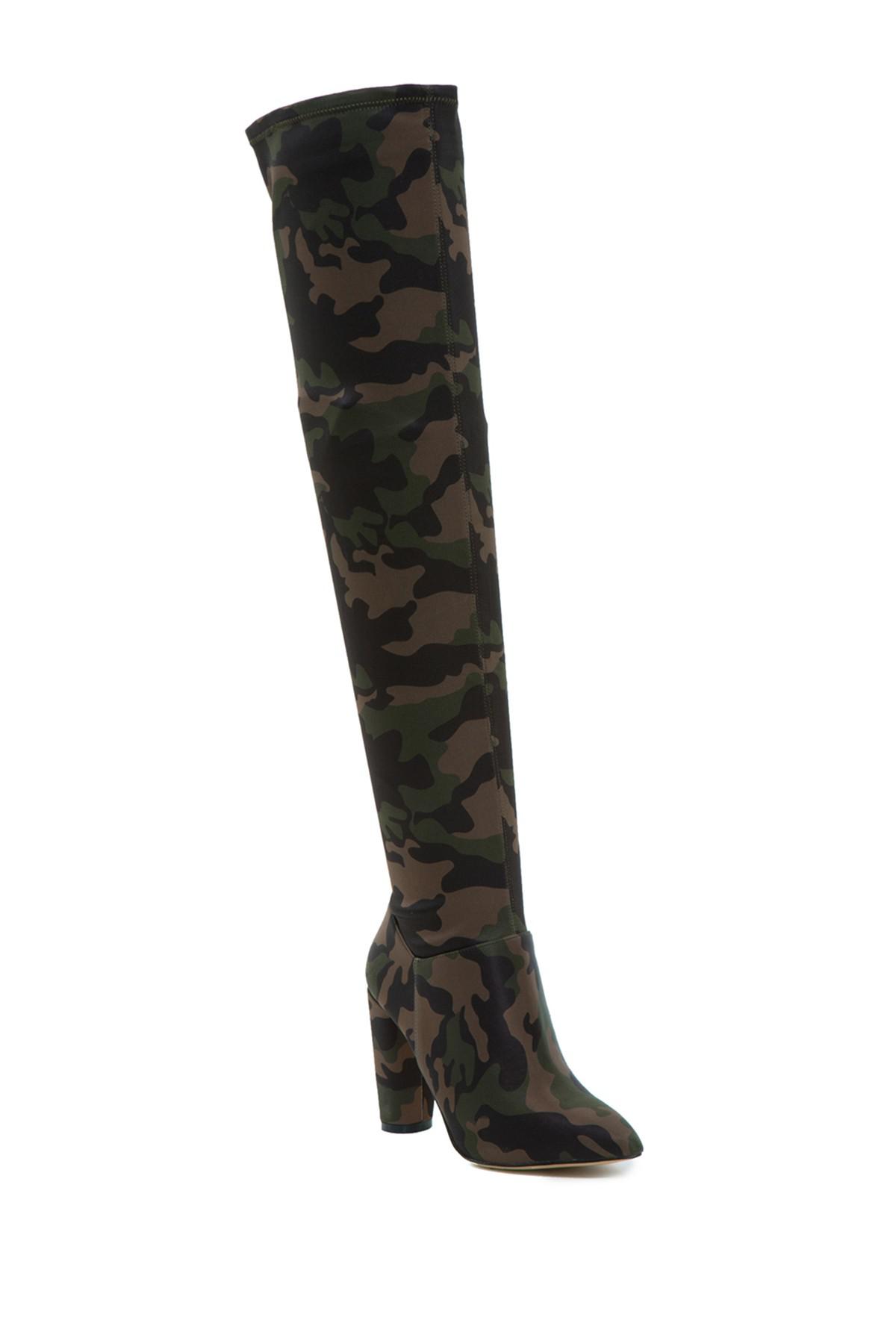 ALDO Fadoven Thigh-high Camo Boot in Black | Lyst