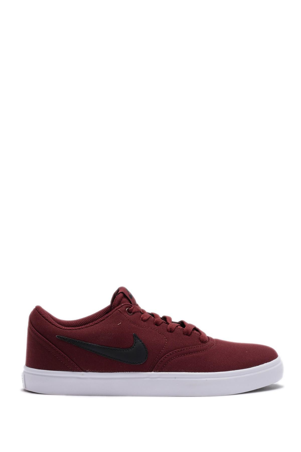 Nike Sb Check Solar Canvas Skate Shoes in Red for Men - Lyst