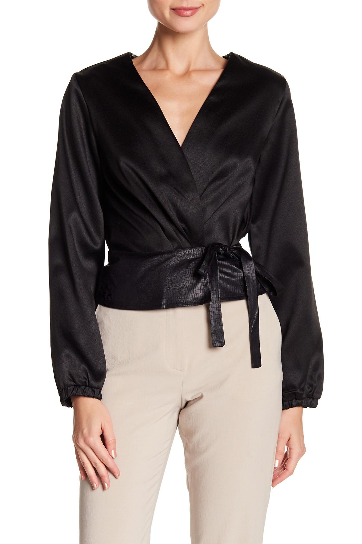 surplice wrap blouse