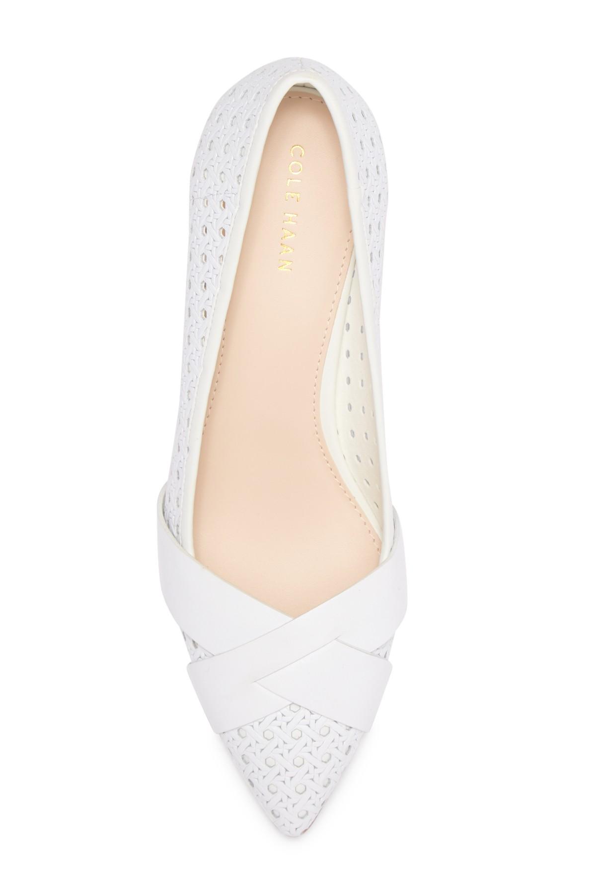 cole haan white pumps