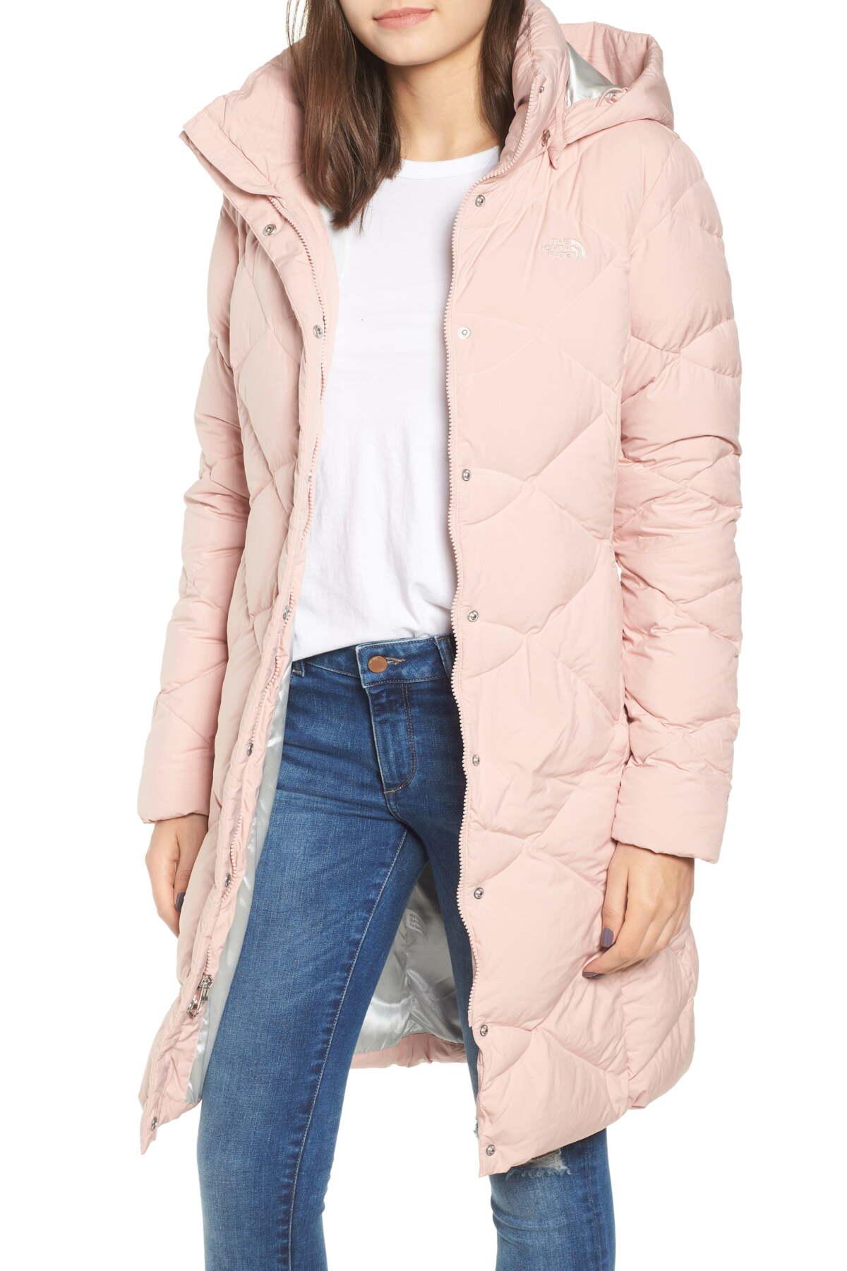 The North Face Fleece Miss Metro Ii Water Repellent 550 Fill Power Down  Hooded Parka in Pink - Lyst