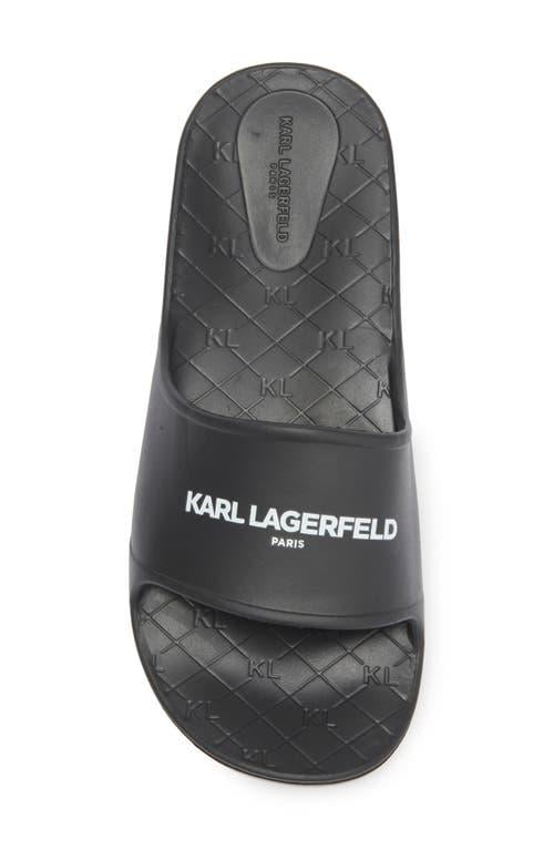 Karl Lagerfeld Block Logo Slide Sandal in Gray for Men Lyst