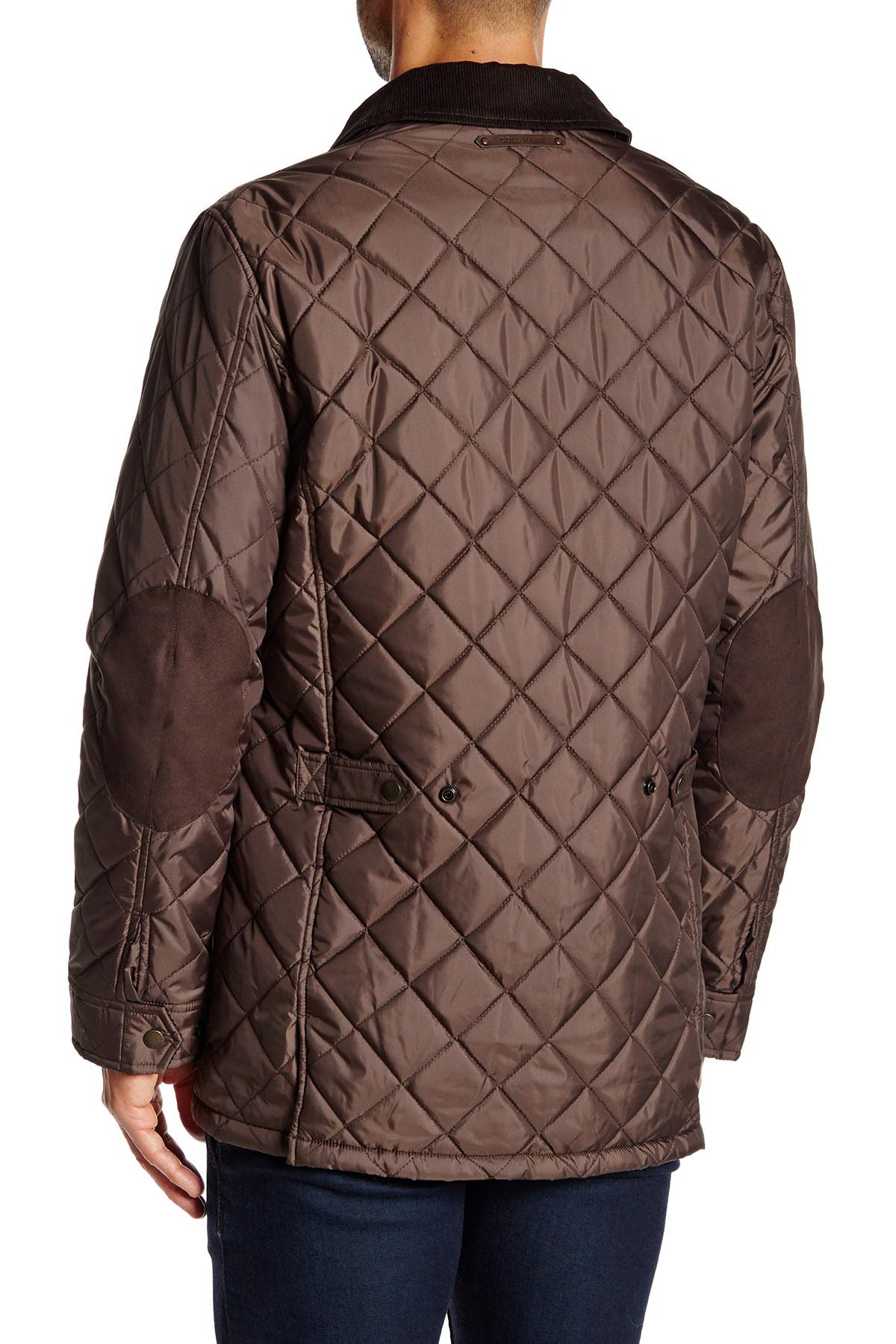 Cole Haan Quilted Jacket in Brown for Men - Lyst