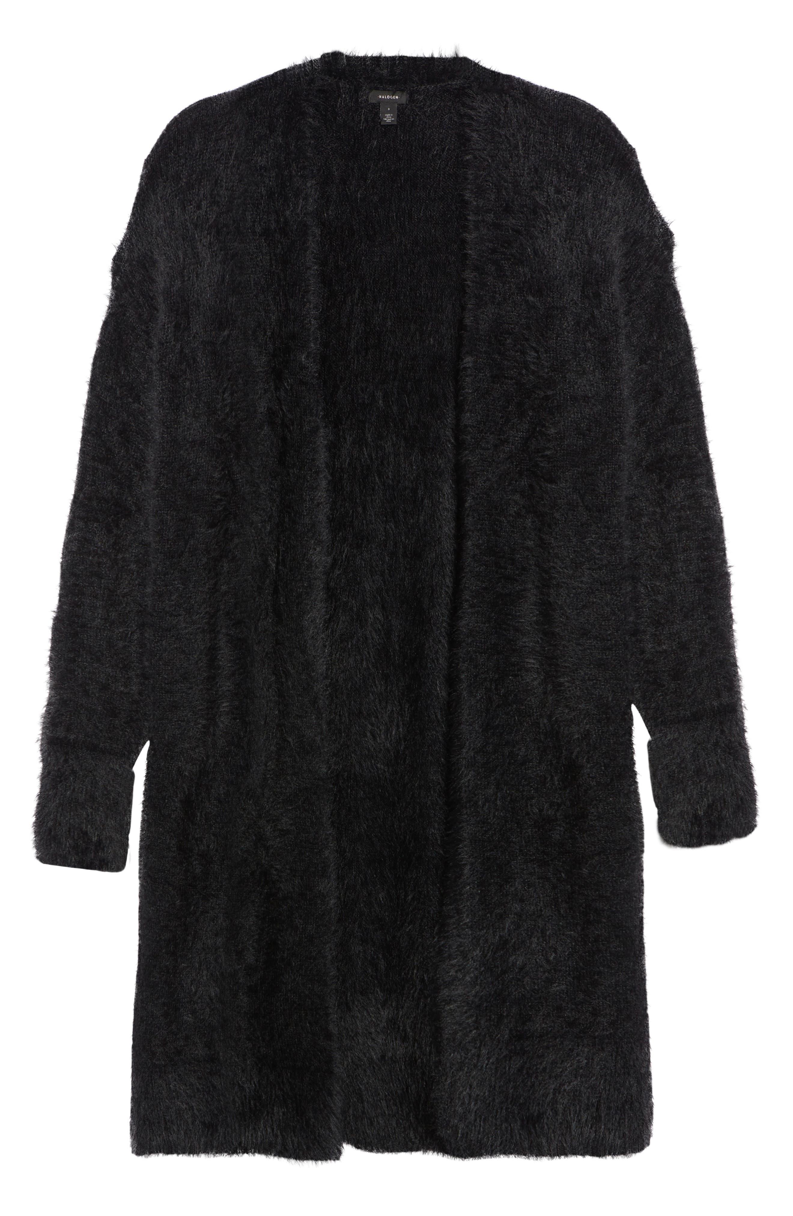Halogen Cozy Long Cardigan In Black At Nordstrom Rack | Lyst